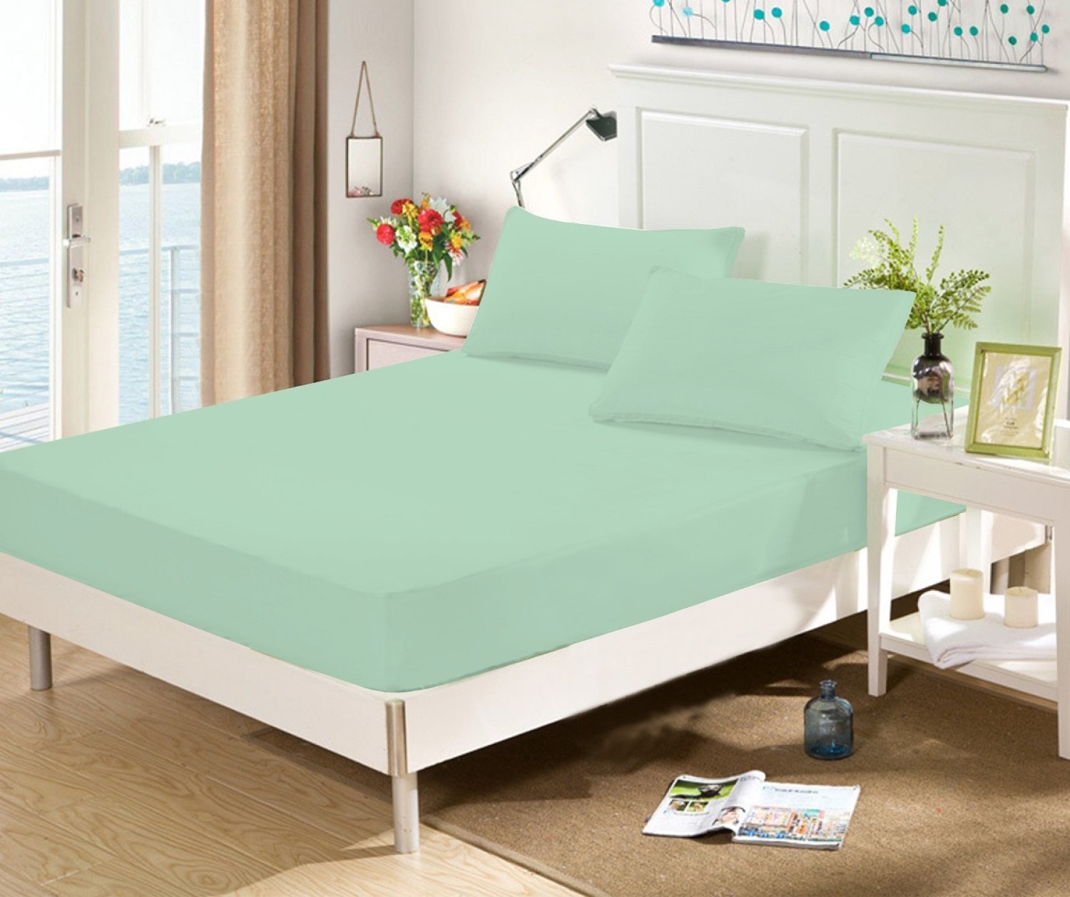 Niys Luxury Bedding Duck Egg Pillowcase Pair,
