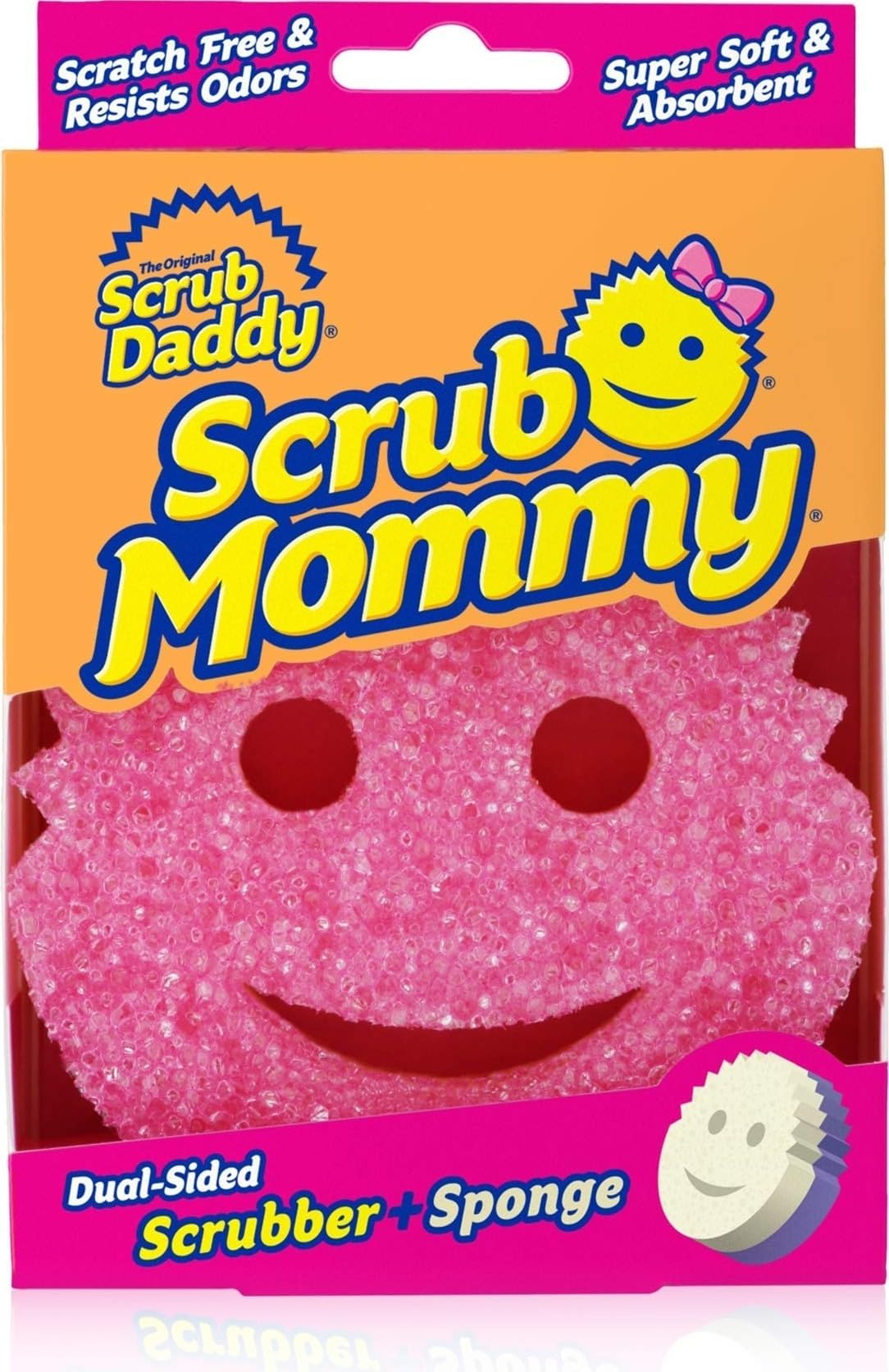 Scrub Daddy - Scrub Mommy - Two-Sided Soft Absorbent and Scratch-Free Scrubber and Sponge - 1 Count
