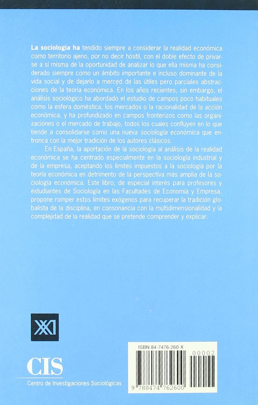 Economía y sociología: Para un análisis sociológico de la realidad económica: 157 (Monografías)