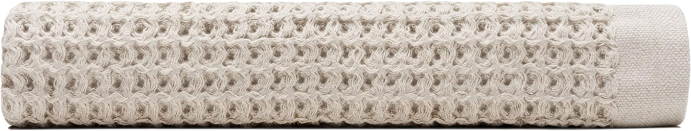 ONSEN Supima Waffle Bath Sheet – Quick Dry Oversized Bath Towel for Bathroom – 100% USA-Grown Cotton, Lightweight & Absorbent – Oatmeal, 38" x 67"