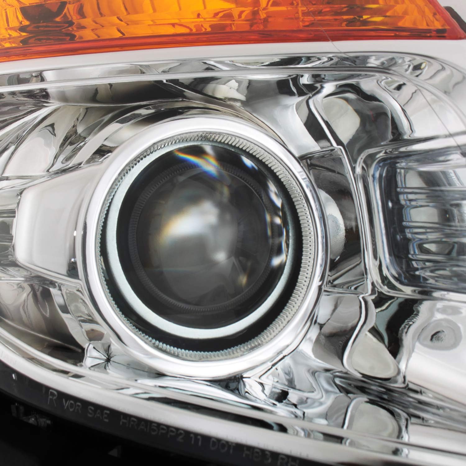 AKKON - Fits 2011-2015 Ford Explorer Projector chrome Headlights [Halogen Type] Pair Left Driver+Right Passenger