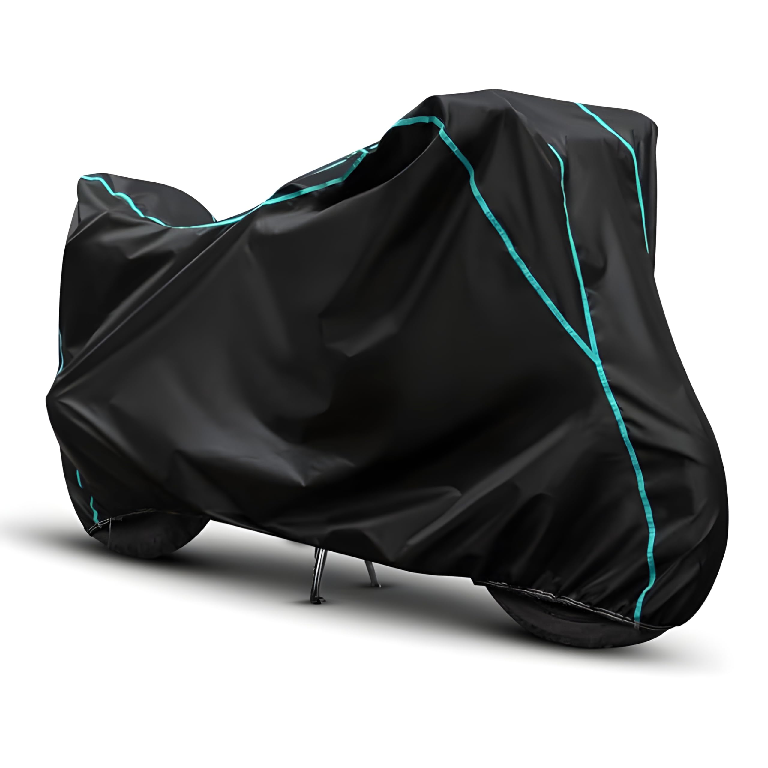 RiderRange | Stylish Black | Water Resistant | Dustproof | UV & Heat Resistant | Multi Color Piping | Bike Scooter Scooty Cover | Compatible with Deltic ZGS