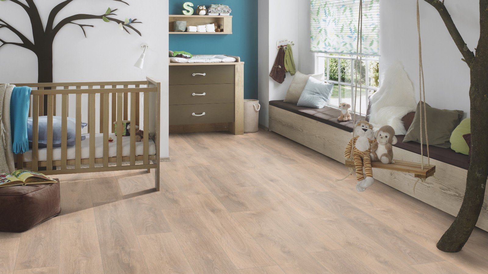 Pavimento in Laminato Rovere Biondo Confezione Da 2.22 Mq | AC4