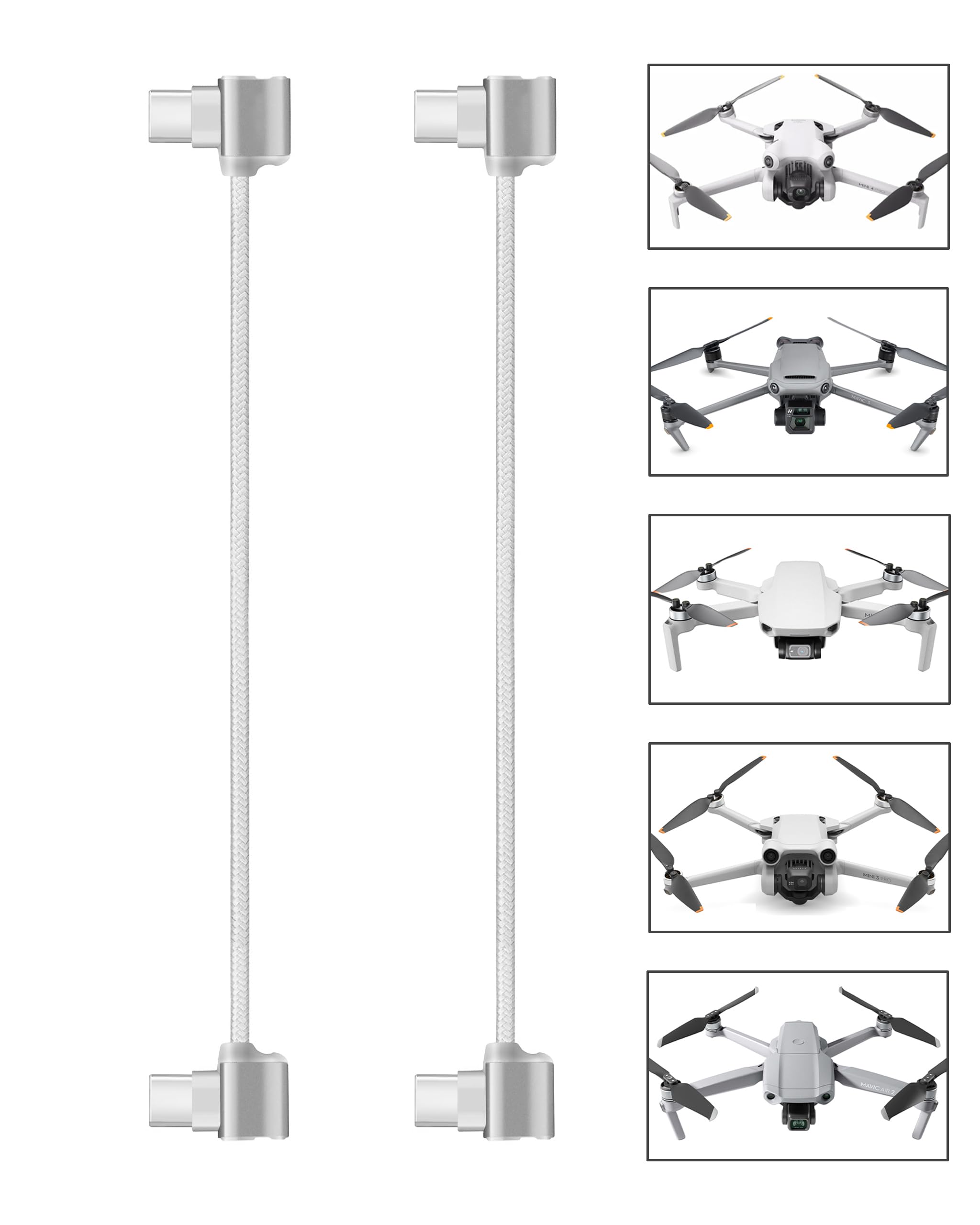 Veicoli Mini 2 Cavo Dati per Drone da Tipo C a Tipo C Cavo per Trasferimento Dat