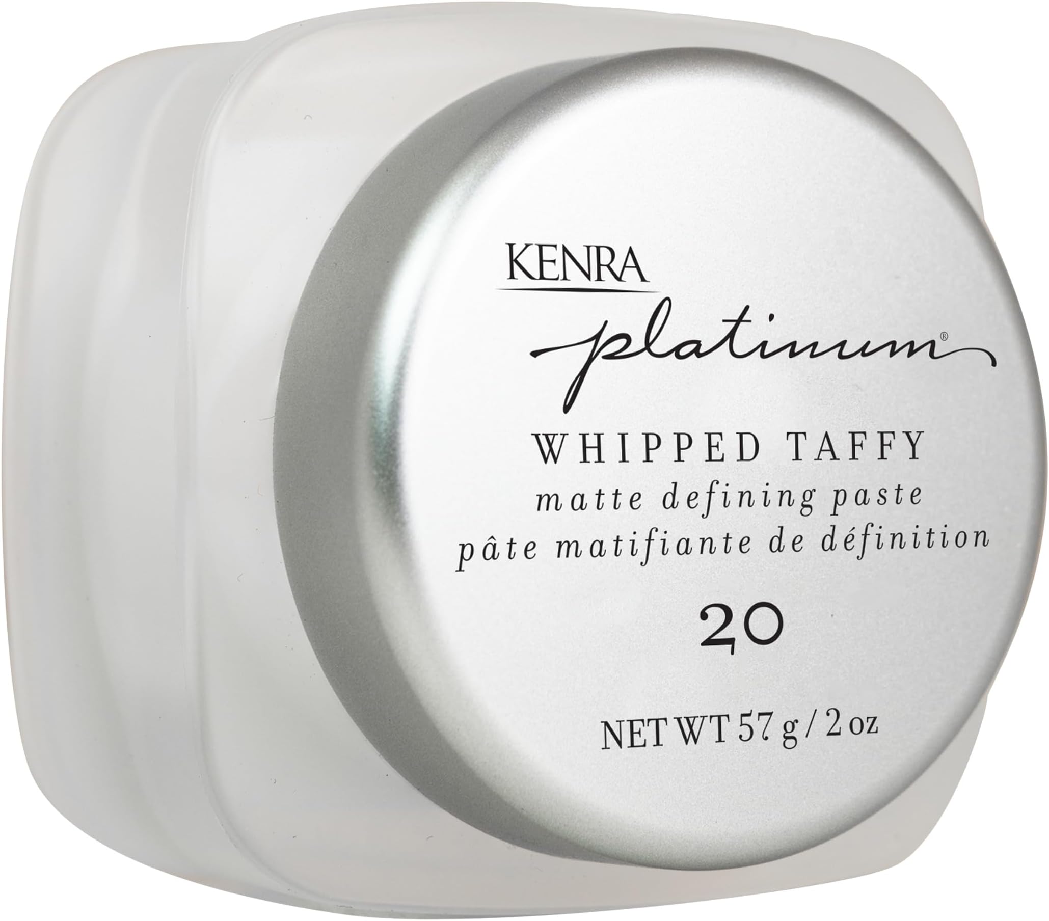Platinum Whipped Taffy 20 | Matte Defining Paste | Delivers An Ultra-Matte, Firm Hold Finish | Sculpts, Smooths & Texturizes Styles | All Hair Types | 2fl. Oz