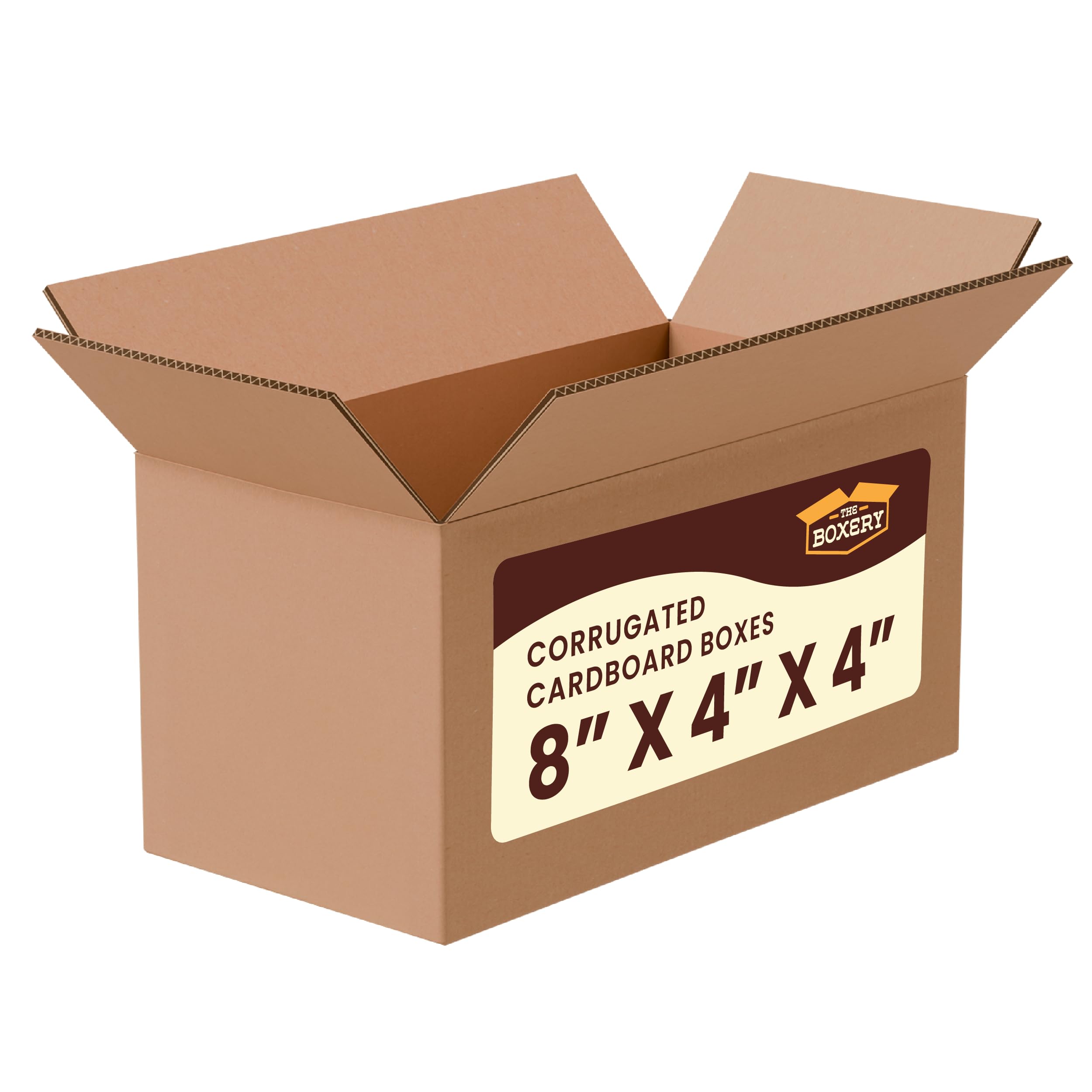 The Boxery 8"x4"x4" Corrugated Cardboard Boxes 25-Pack