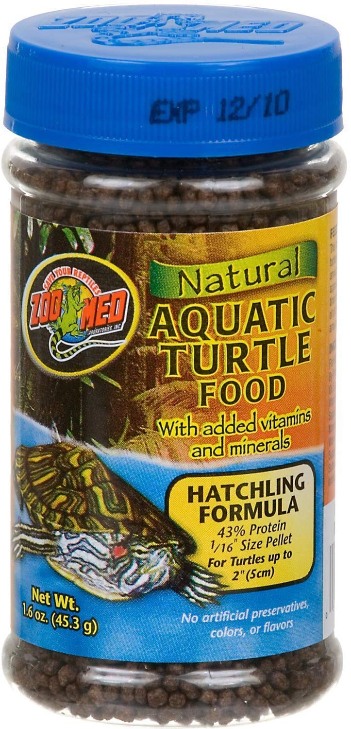 Zoo Med Natural Aquatic Turtle Hatchling Food Vitamin Mineral 1.6 oz - 10 Pack