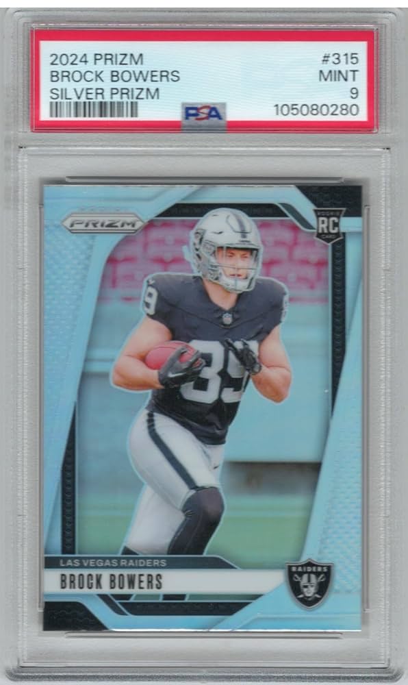 Amazon.com: PSA Mint 9 2024 Panini Prizm Brock Bowers Silver