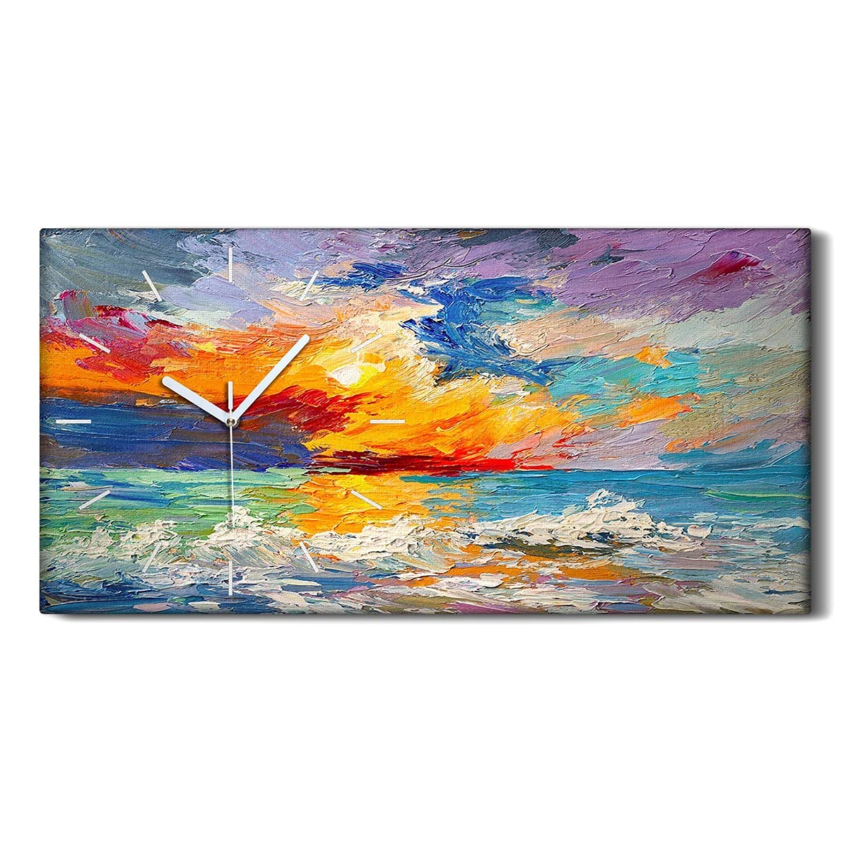 Horloge sur Toile Ne Pas Tic Tac en Silence Image Art Mural 60x30