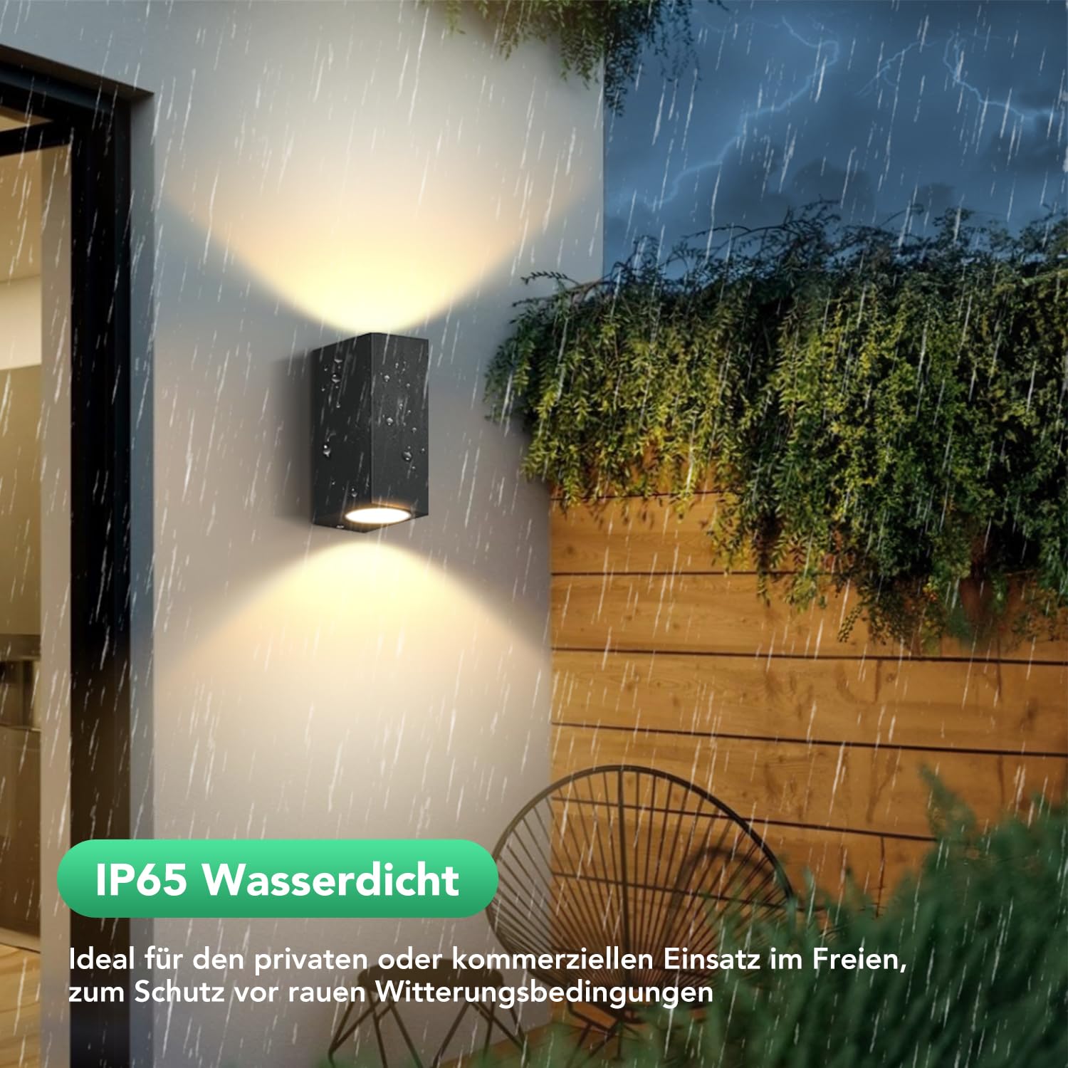 Wandlamp buiten Delmont 1 - Down Light GU10 - Wit kopen