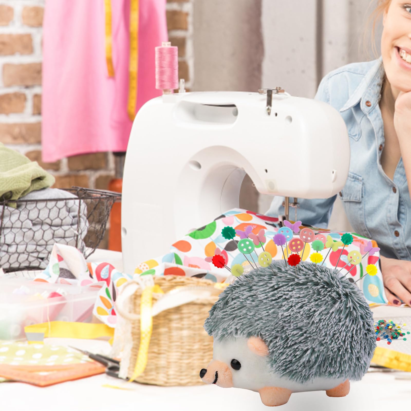 200 Spilli Da Cucito A Testa Di Fiore Multicolore - 2.08 Pollici, Per Cucito, Fai Da Te E Decorazioni - Foto 8