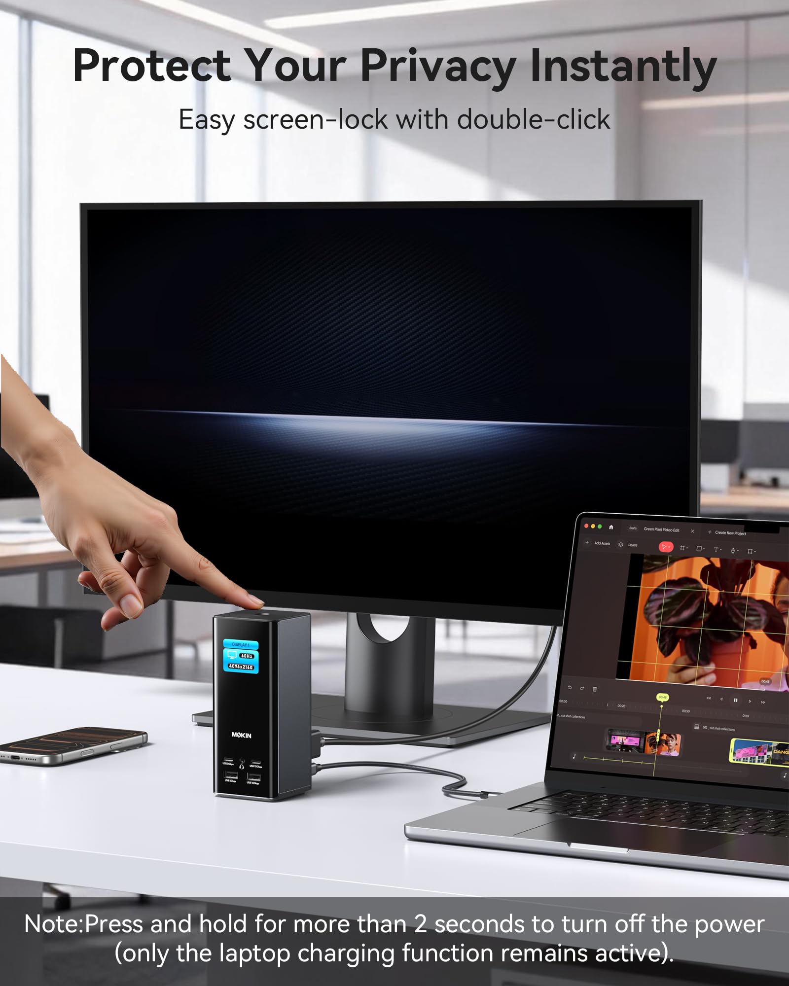 Amazon | MOKiN USB Cドッキングステーション 3モニター、17-in-1