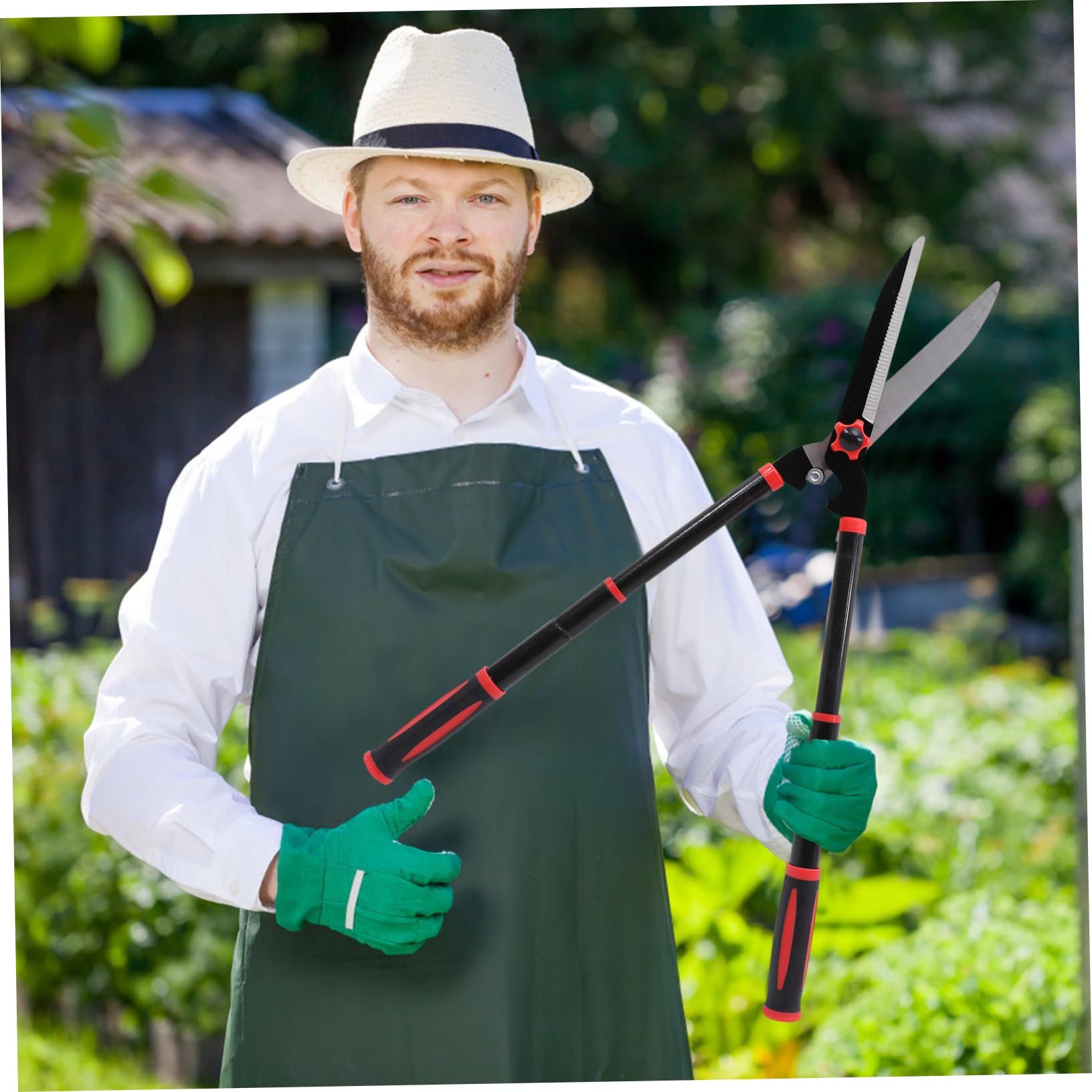 Abaodam Cisailles de Jardin Télescopiques en Acier Sk5 Poignée en Caoutchouc, Outils de Taille-Haies Robustes pour Couper Branches et Arbustes en Extérieur