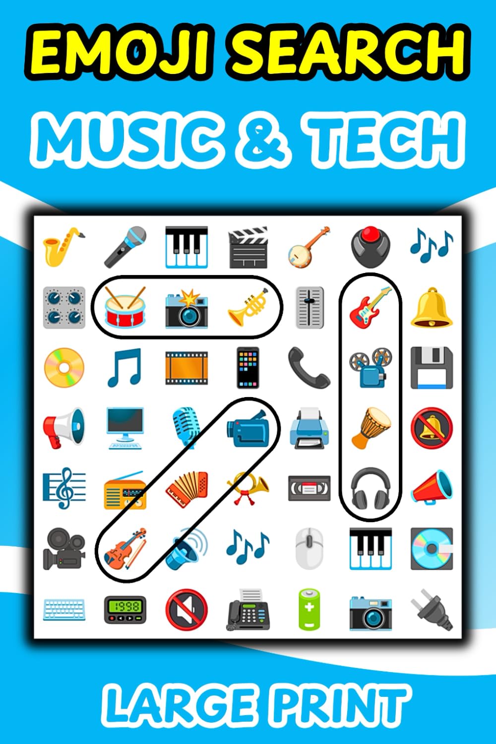 Emoji Word Search Puzzles: Music & Tech