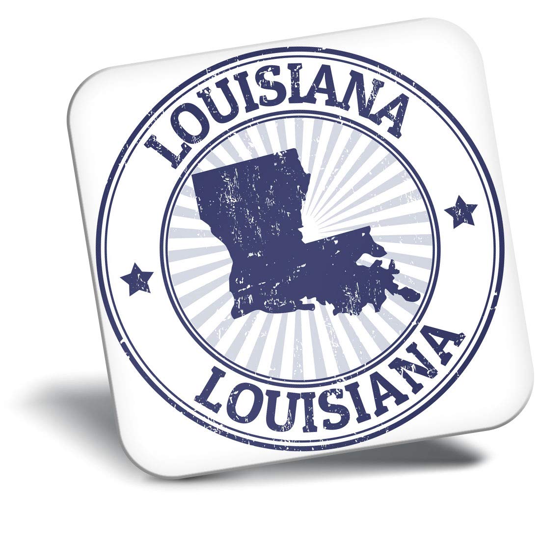 Destination Vinyl Ltd Fridge Magnet - Louisiana USA Map Stamp America 9291