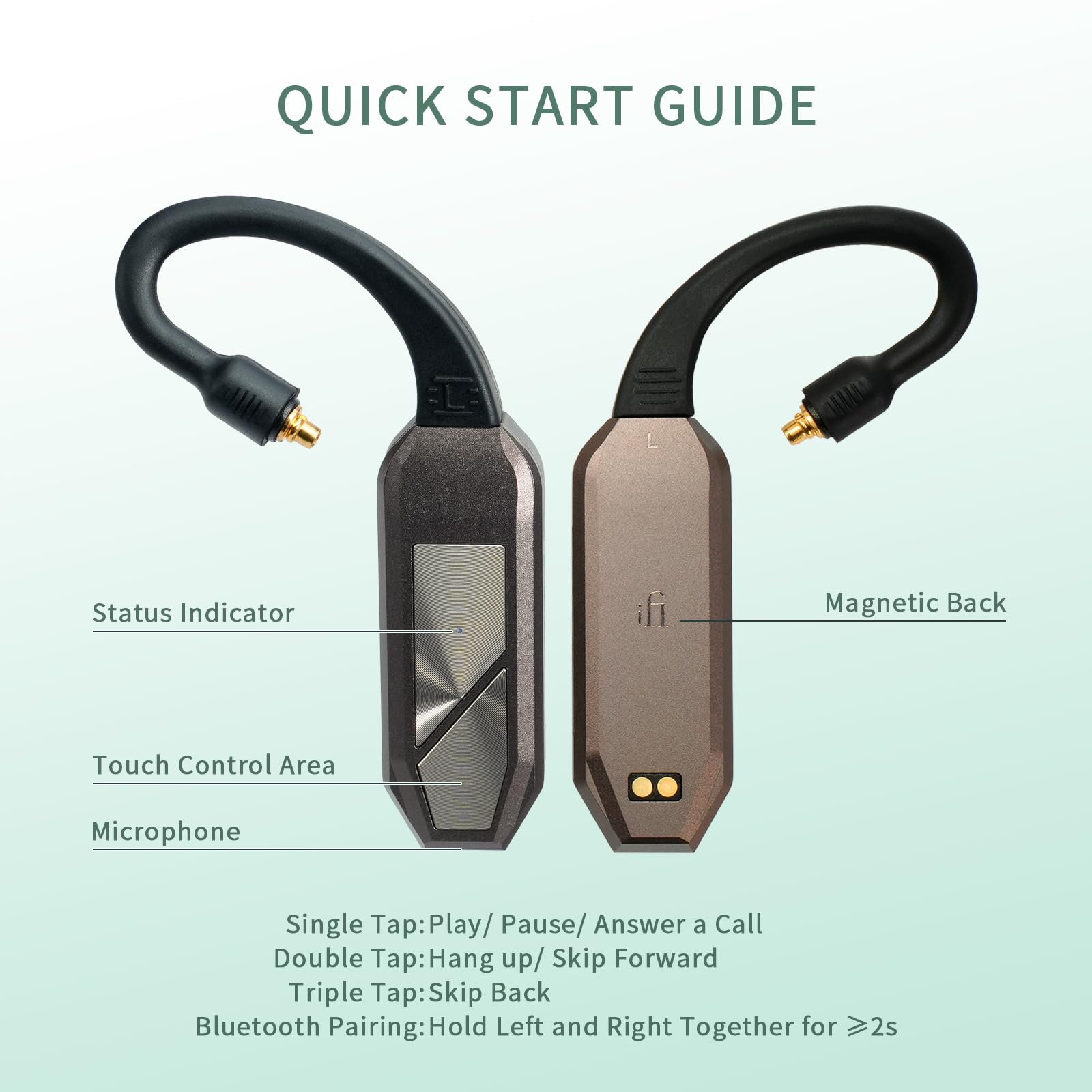 iFi GO Pod Max DAC portatile TWS Bluetooth 5.4 ad alta fedeltà per IEM LDAC aptX Lossless K2HD 35H UVC ricarica rapida
