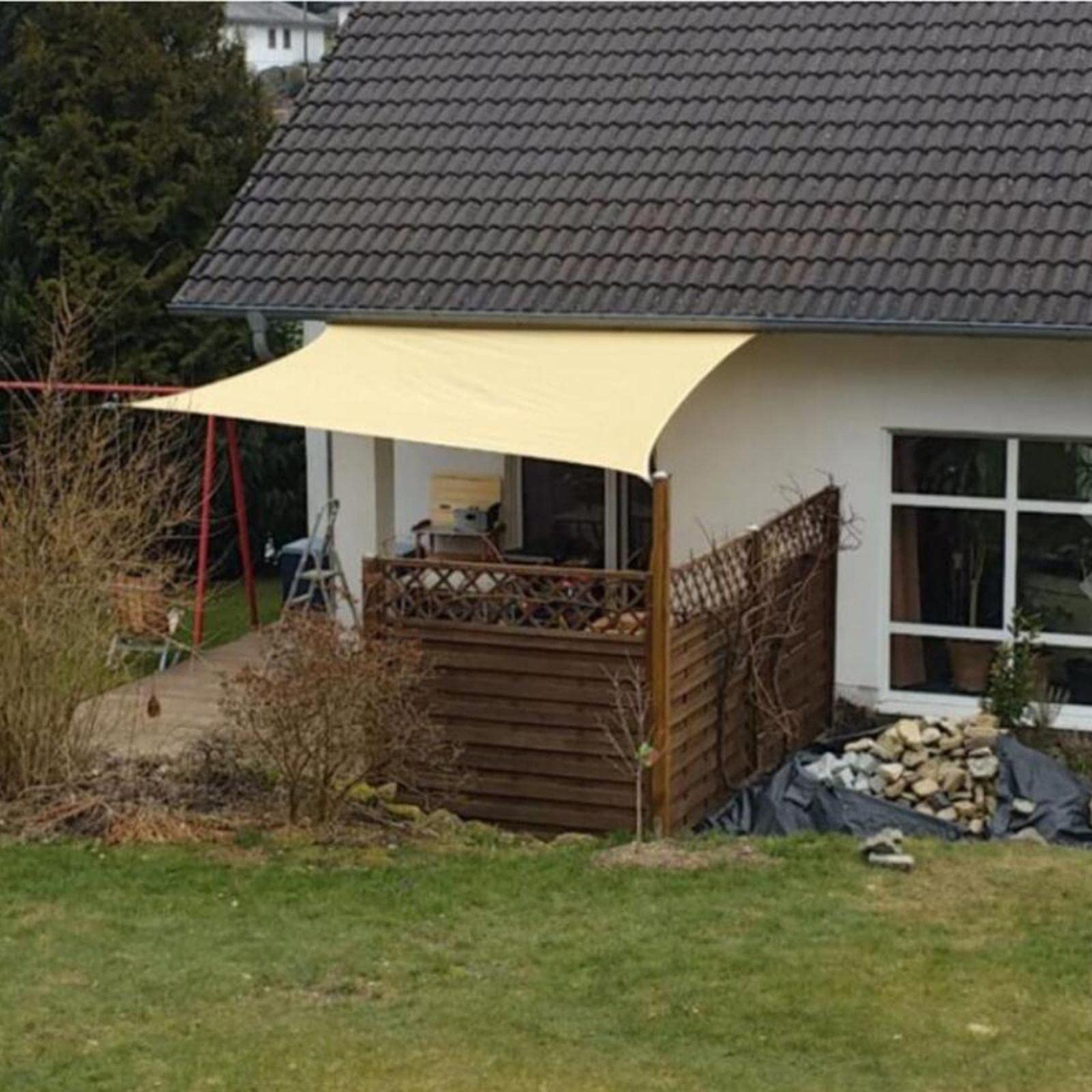 Calandis Patio Sun Shade Canopy UV Block Outdoor Cover Backyard Garden Tarp White
