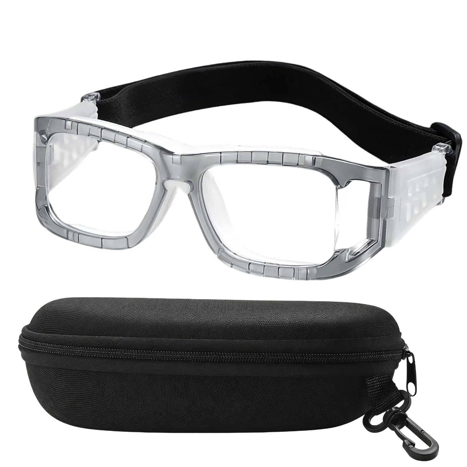 Optische Sportbrille, Dioptrien: -0,5-8,0, Fußball, Volleyball, Hockey, Sportbrille für draußen, Schutzbrille, Basketball, Laufen, Radfahren,verstellbares Gummiband