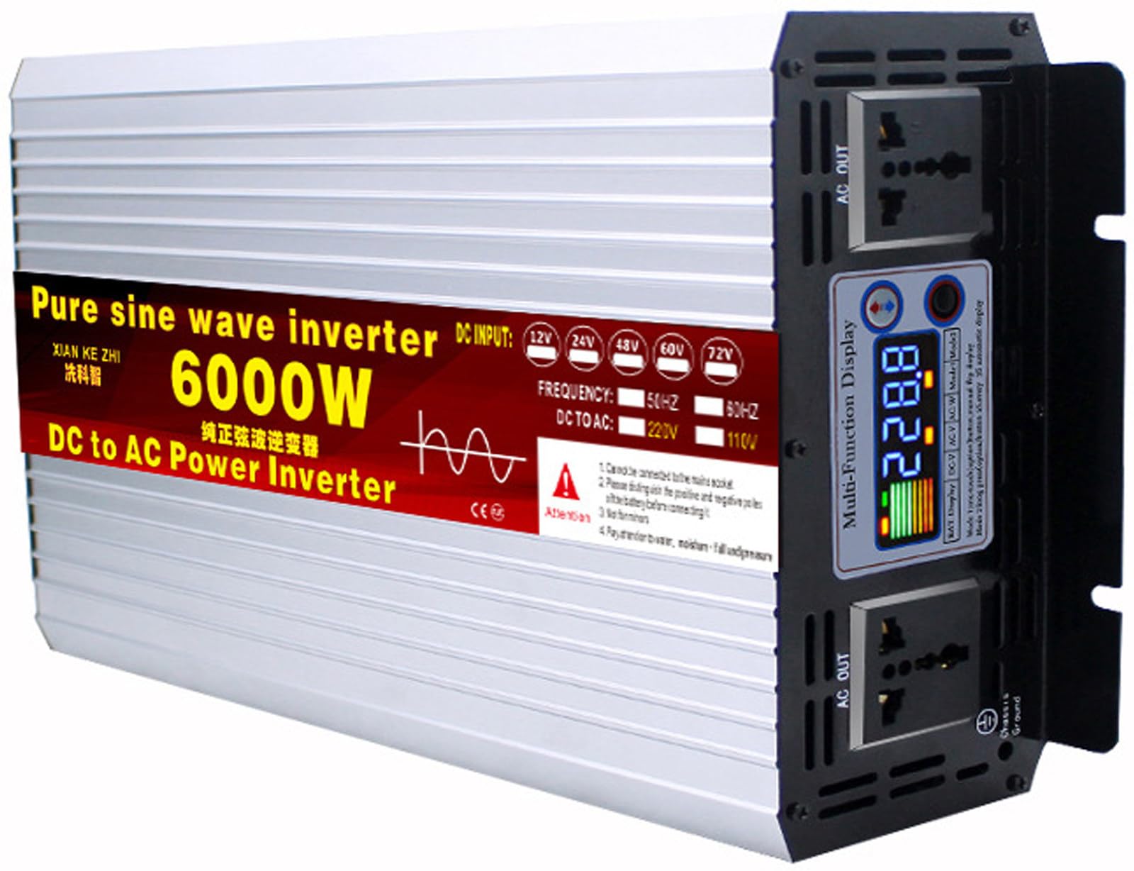 Inversor de corriente de 48V a 110V para solucionar cortes de luz en sistemas solares