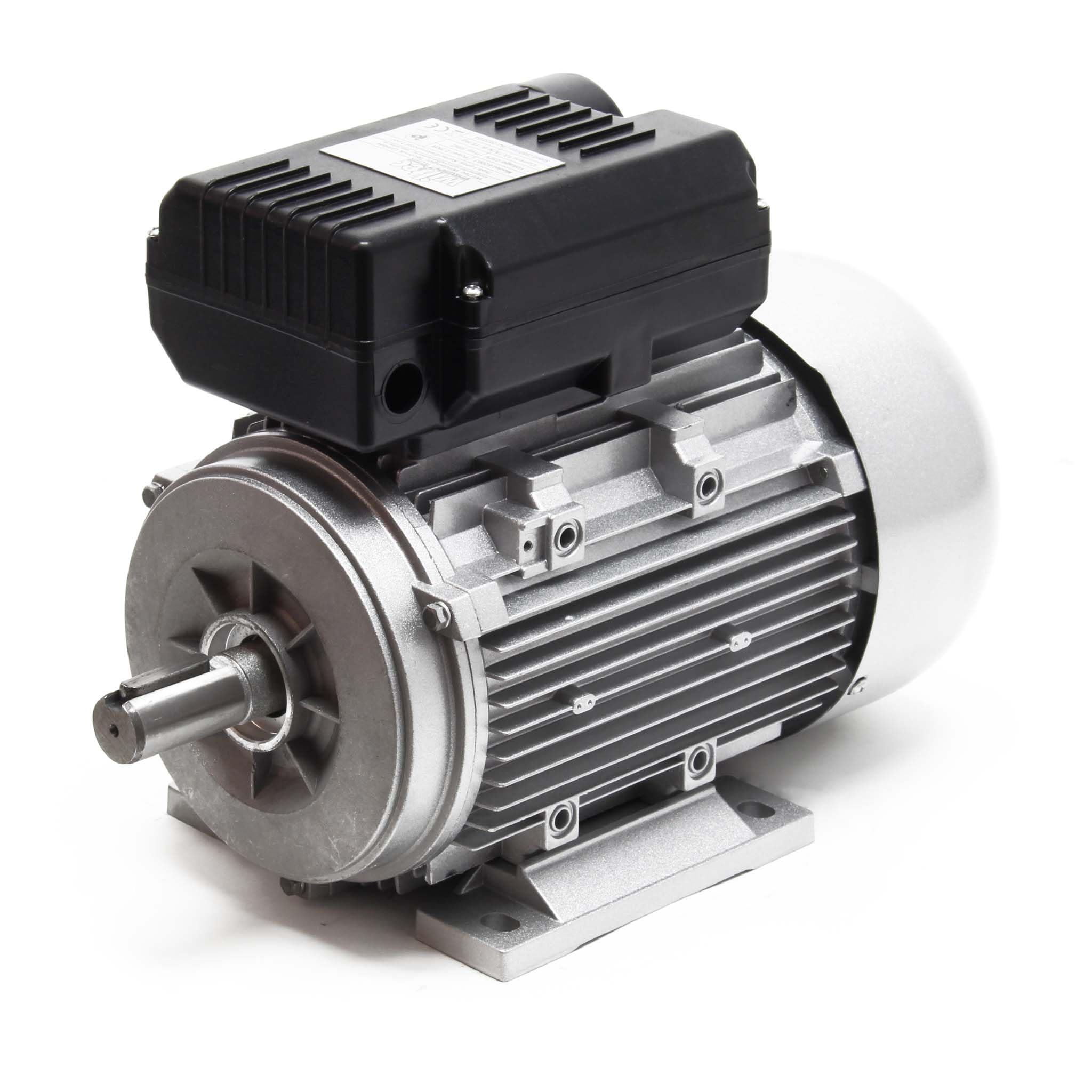 Wiltec Motore elettrico monofase 2 poli 230 V 1,5 kW, condensatore di avviamento 2850 giri/min, avvolgimento in rame