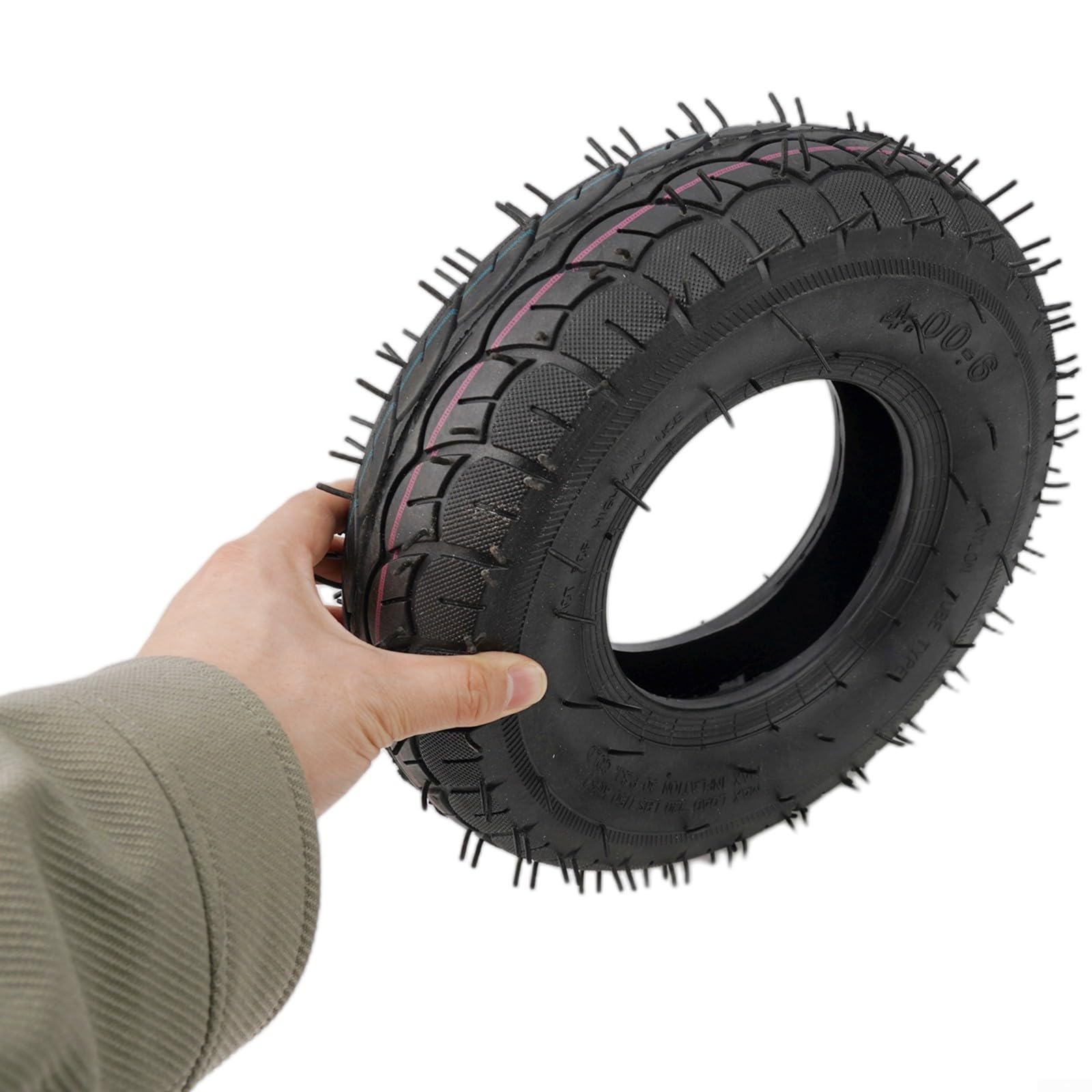 4.10/3.50-6 Juego de neumáticos y tubos para scooter eléctrico y triciclo, neumático exterior de goma resistente con tubo interior resistente a pinchazos, piezas de repuesto de rueda de 6 pulgadas
