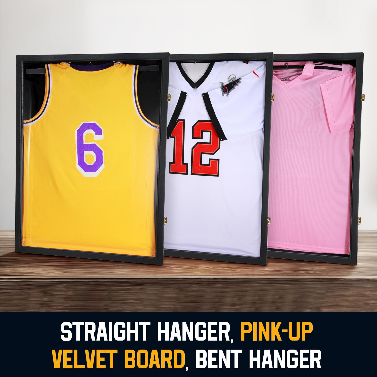 Vitrina con Marco de Jersey para Enmarcar Camisetas, Caja de Sombra de 20 x 30 Pulgadas con 98% Acrílico de Protección UV y Colgador para Béisbol, Baloncesto, Fútbol, Hockey