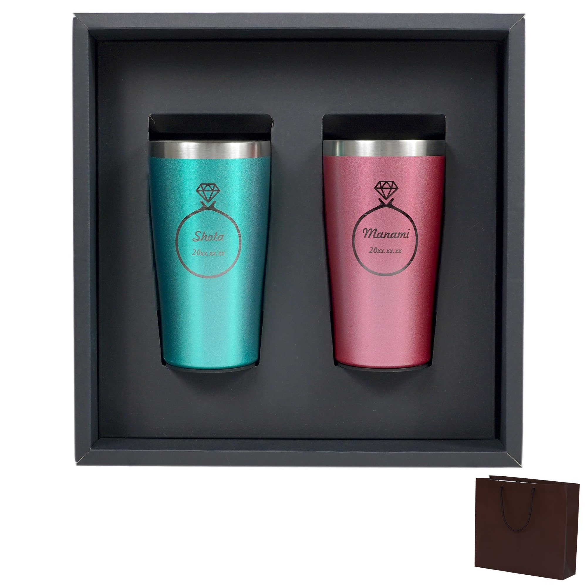 Amazon | きざむ 名入れ ステンレス カラー タンブラー 真空断熱