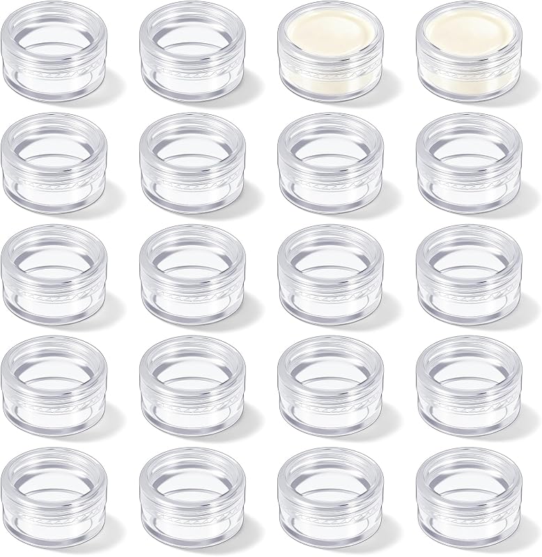Frascos transparentes de amostra Jxiwfvl com tampa de rosca, 5 mL, 20 unidades