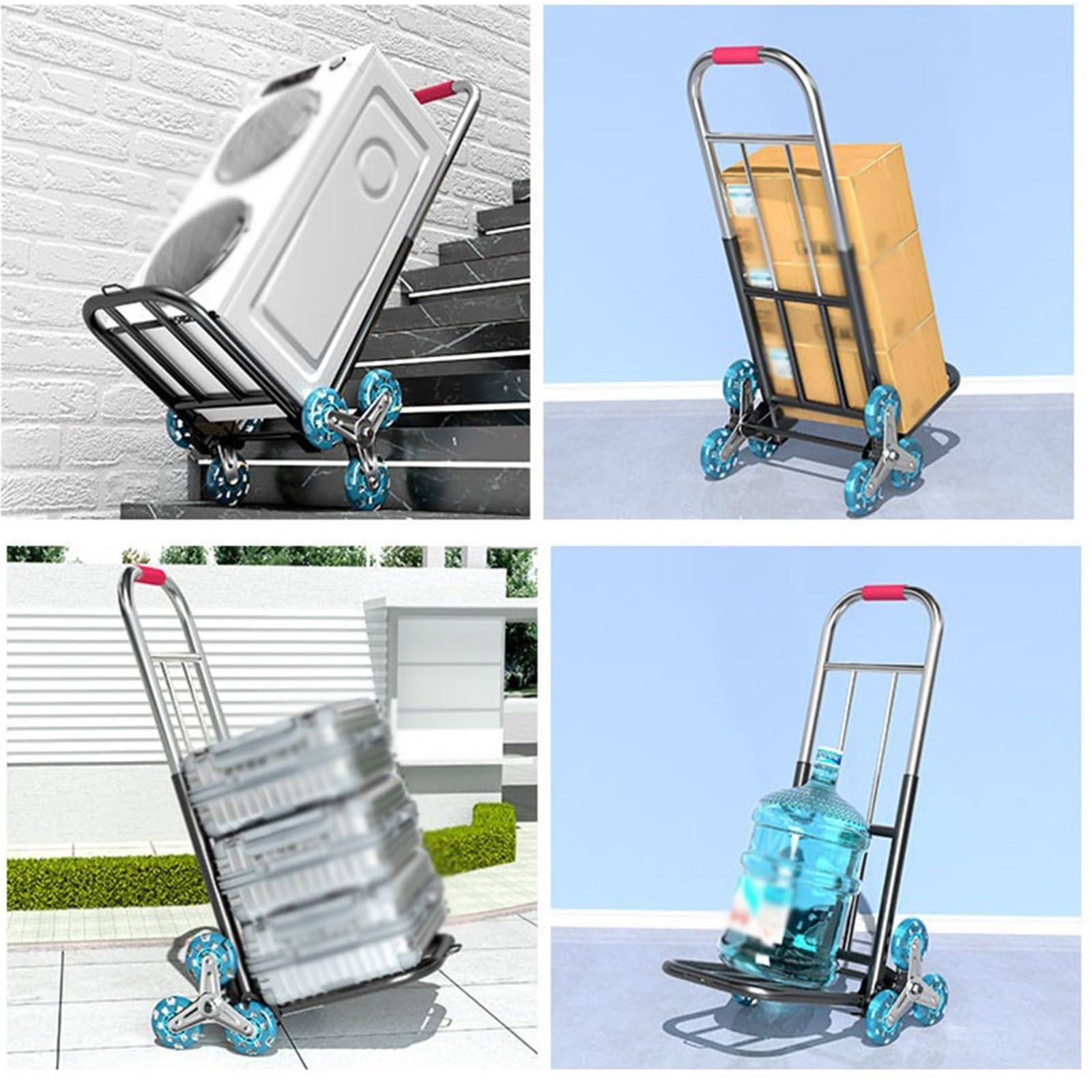 Schwerlast-Klappkarre Treppensteigen for zu Hause mit Rädern, faltbarer Trolley for den Transport Paletten- und Transport auf Rädern