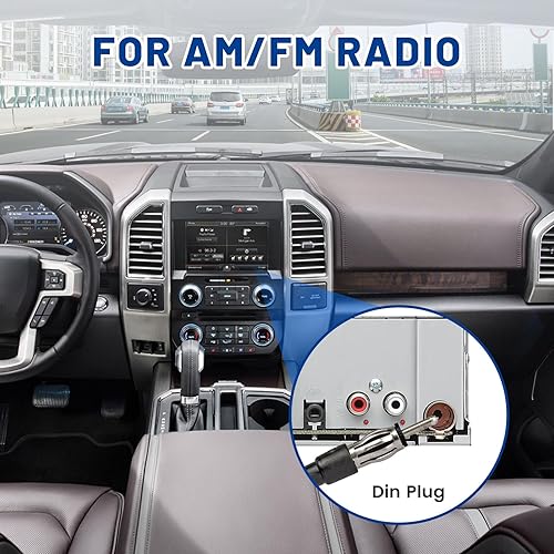 Miniatura 4 de Anina Antena universal de 9 pulgadas AMFM de montaje superiorlateral para vehículo, camión, barco, ATV, UTV, RV, motocicleta, mástil de repuesto de