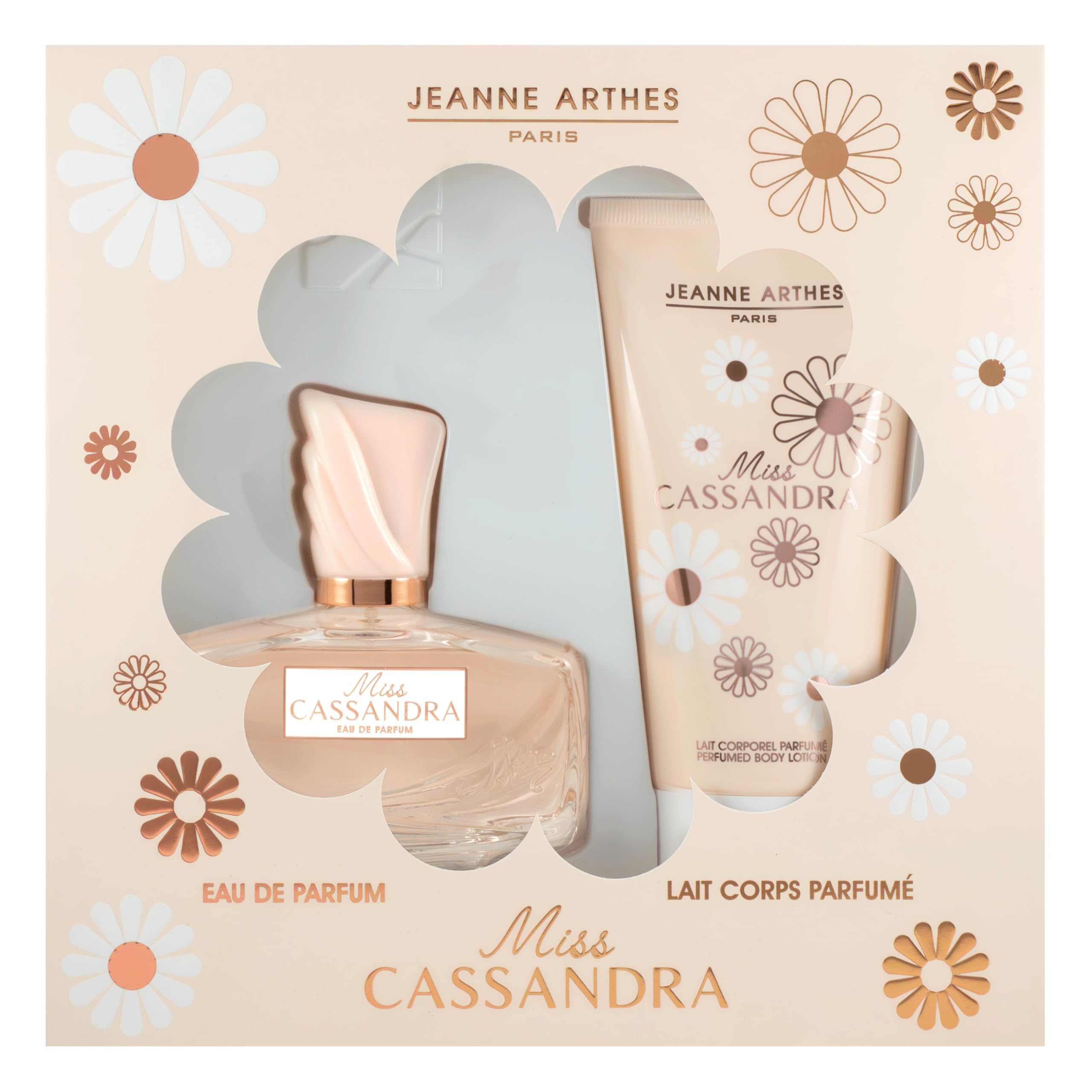 Jeanne Arthes - Cofanetto Regalo Da Donna - Miss Cassandra - Eau De Parfum 100 Ml + Latte Per Il Corpo 150 Ml - Fragranza Rosa Vaniglia - Prodotto E Confezionato In Francia A Grasse-image