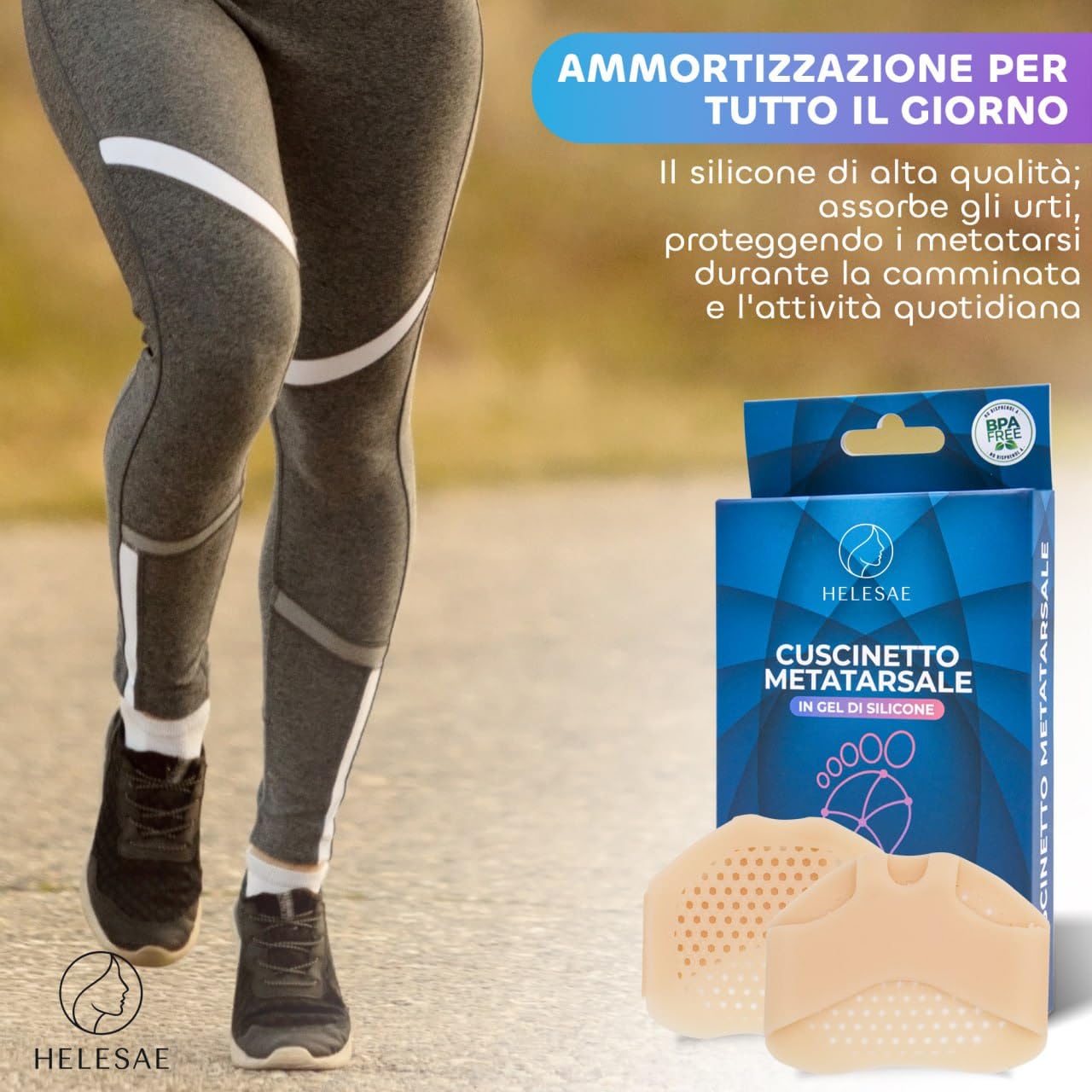 4 Cuscinetti Metatarsali Donna e Uomo in Silicone - Plantare per Protezione Dita Piedi