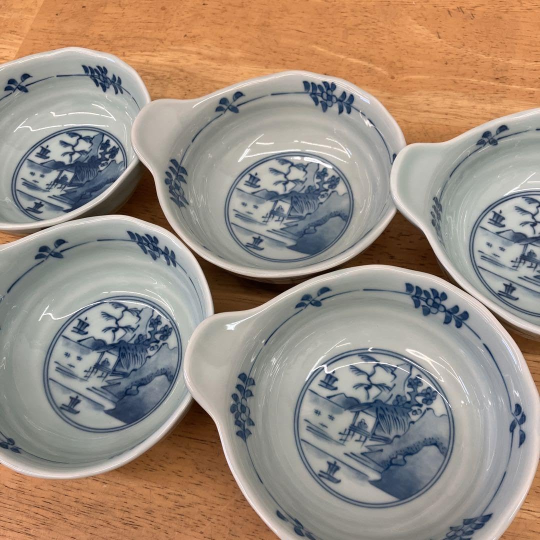 Amazon.co.jp: レトロ 有田焼 肥前勇窯 陶器製 山水図 花柄絵