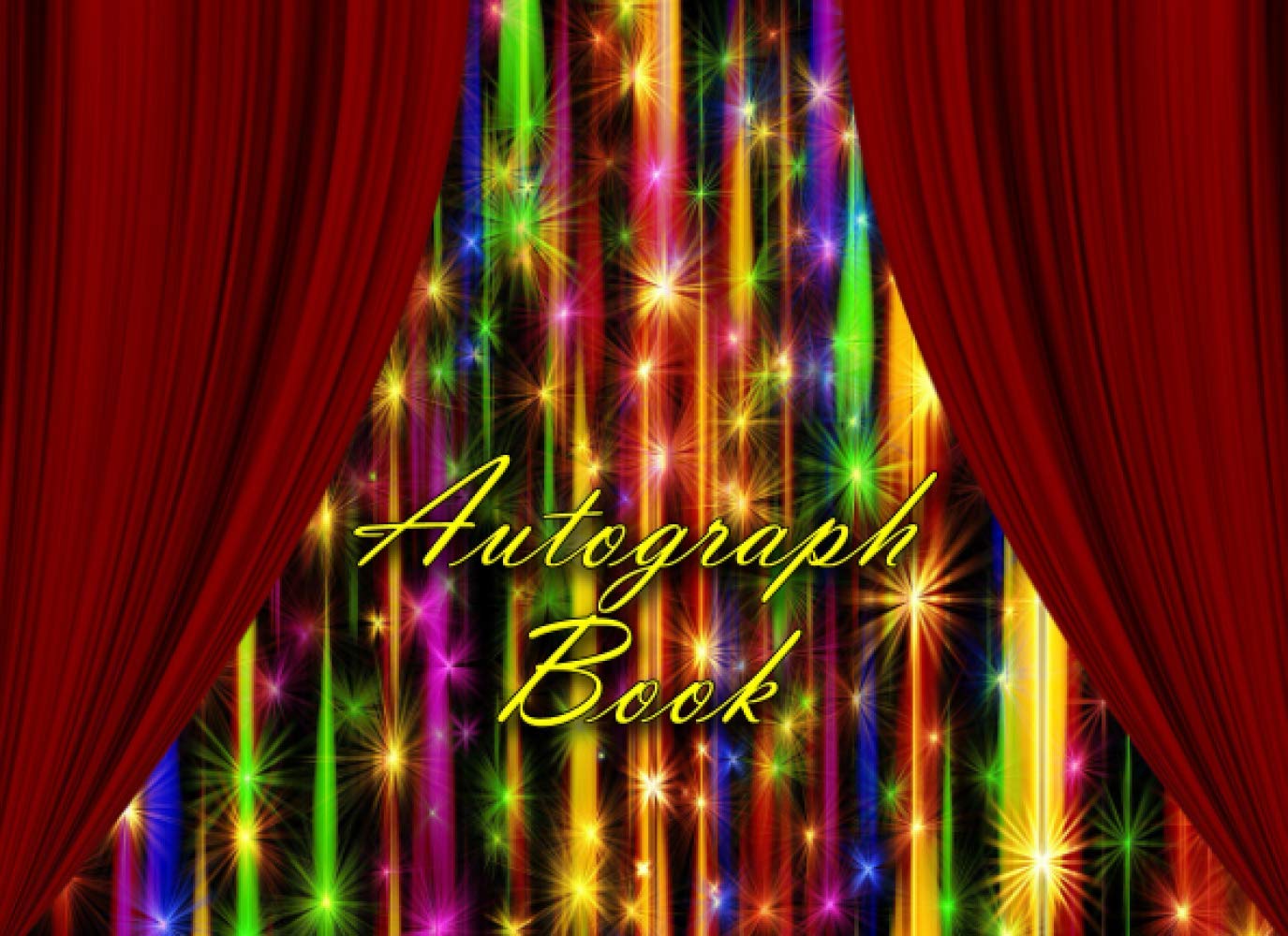Autograph Book: Celebrity Autograph Book For Adults and For Kids: Blank Keepsake Memory Book, Signature Collection Memorabilia Album Gift, Scrapbook, ... Cartoon Characters, 8.25" x 6" 110 Pages