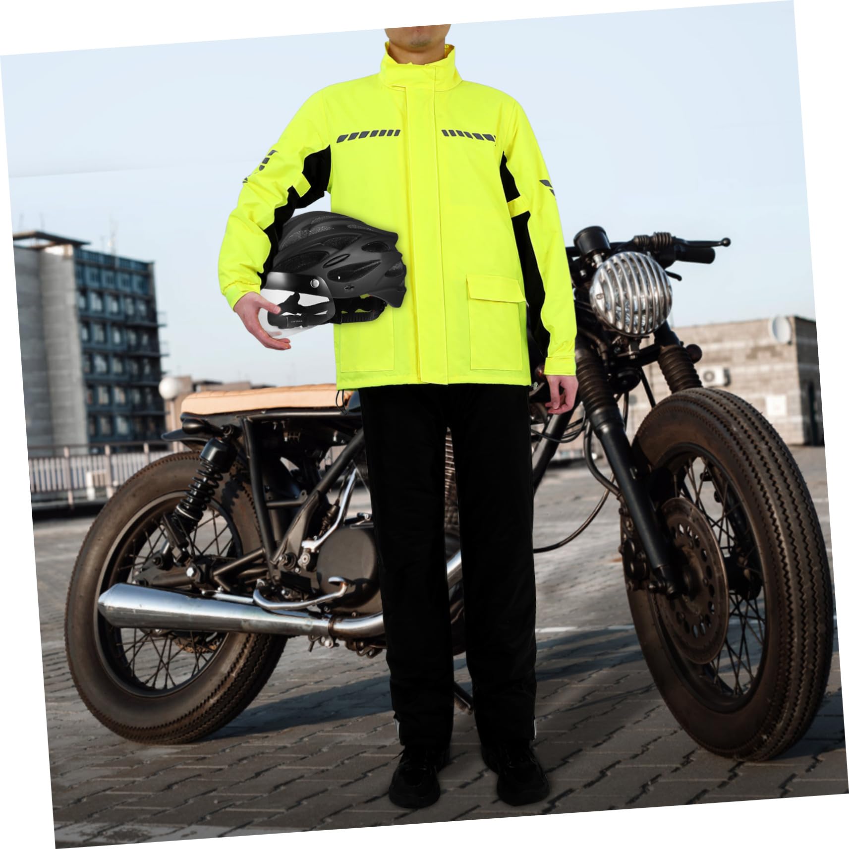 Przeciwdeszczowy Na Rower Odblaskowy Męski Motocyklowy Przeciwdeszczowy Odblaskowa Przeciwdeszczowa Spodnie Przeciwdeszczowe Mężczyzn Wodoodporny