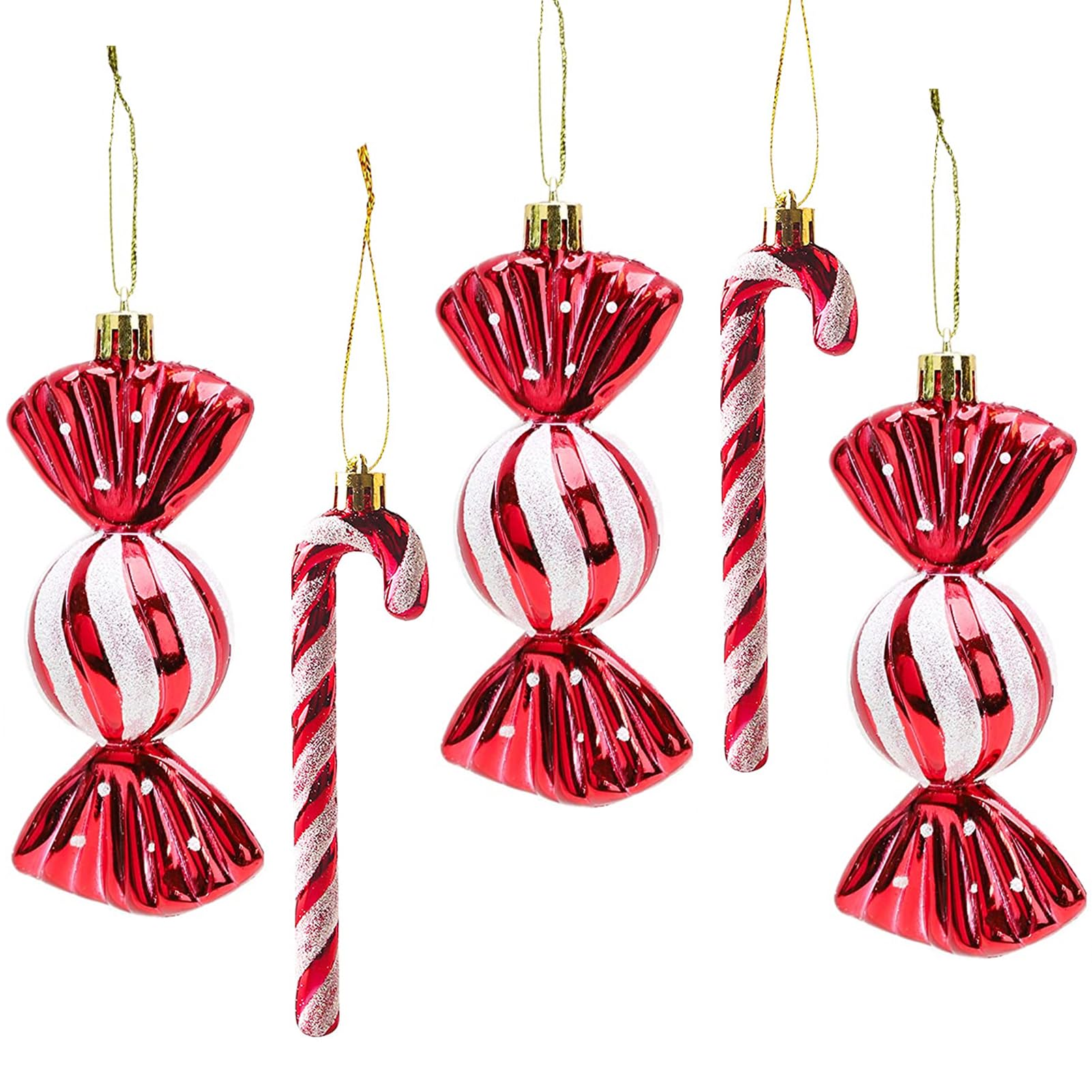Palline di Natale Oro e Bianco, 44 Pezzi Decorazioni Albero di Natale, Palline Albero Natale, Addobbi Natalizi per Albero, Palle e Stelle dell'Albero di Natale, Appendere Addobbi Natalizi