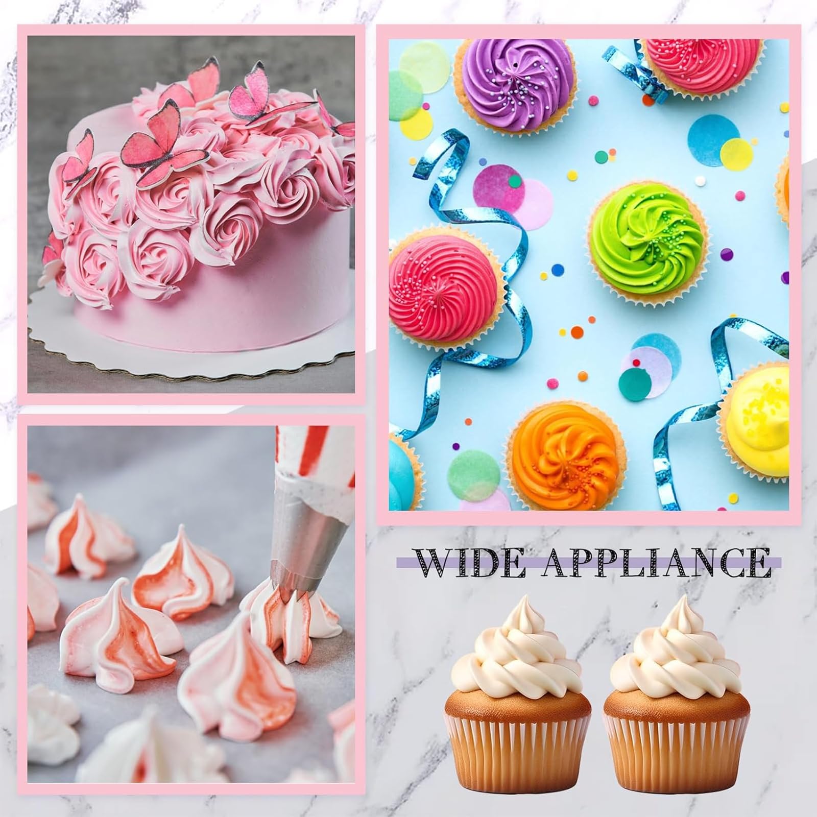 Ensemble De Pistolets De Décoration De Glaçage, Outils De Décoration De Gâteaux avec 6 Buses Remplaçables, Faciles À Installer Et À Utiliser pour Les Débutants Qui Préparent des Cupcakes