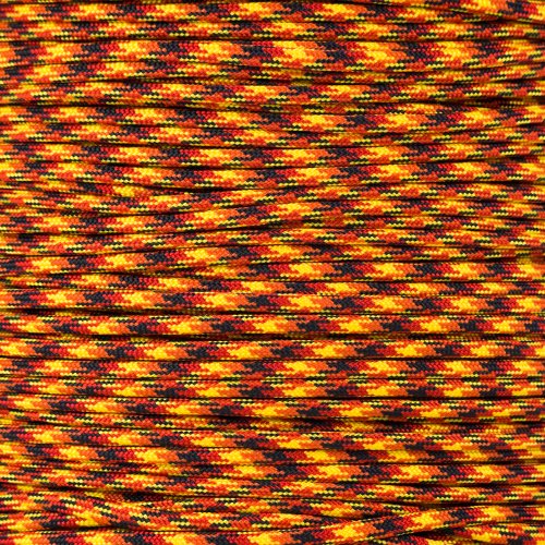 PARACORD PLANET 1000' Spool Of Parachute 550 Cord Type Iii 7 Strand Paracord Over 200 Colors Flame