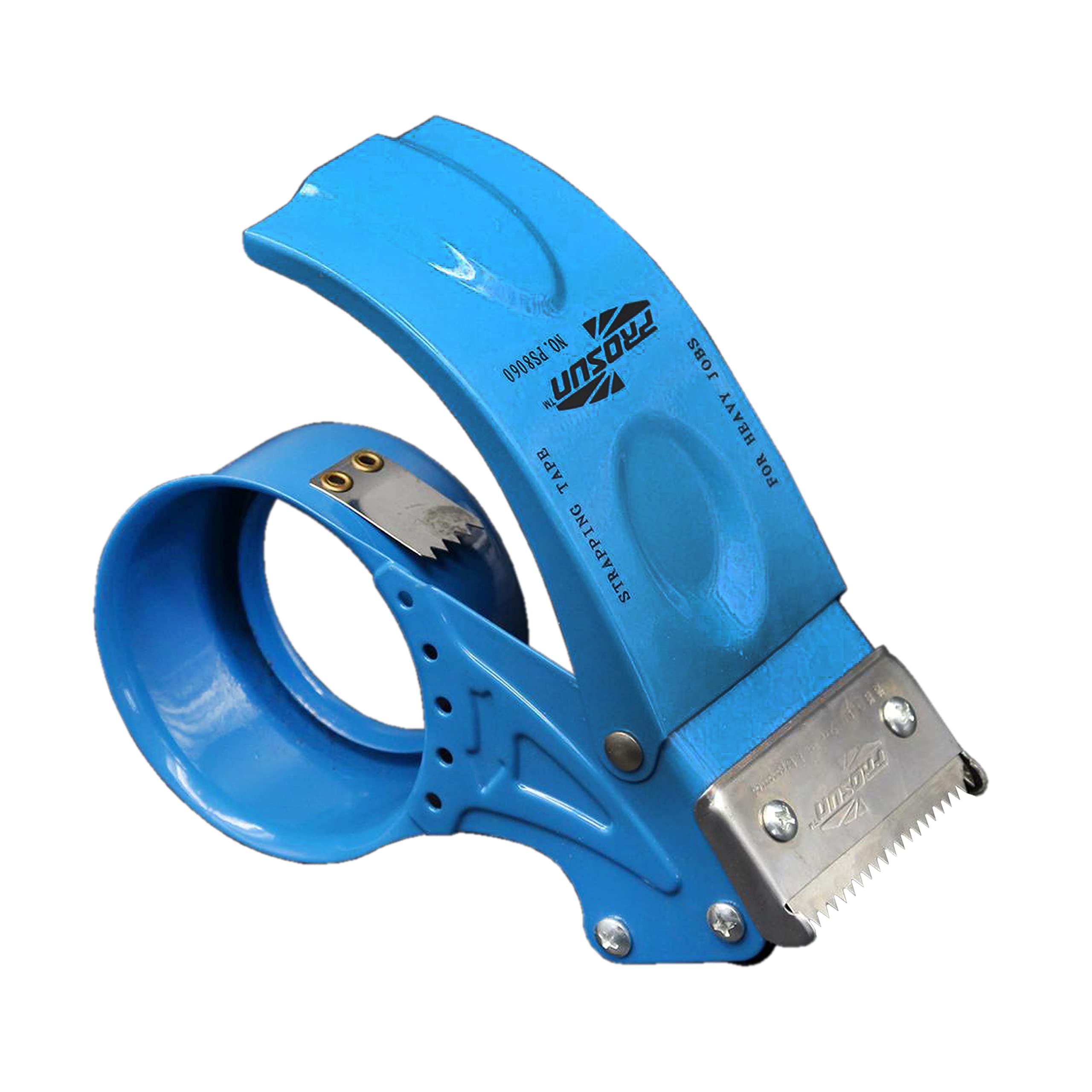 Goodwill Tech 2 Inch Metal Tape Roll Dispenser Cutter - for Sealing, Packing Parcel, Packaging Boxes and Cartons-Blue