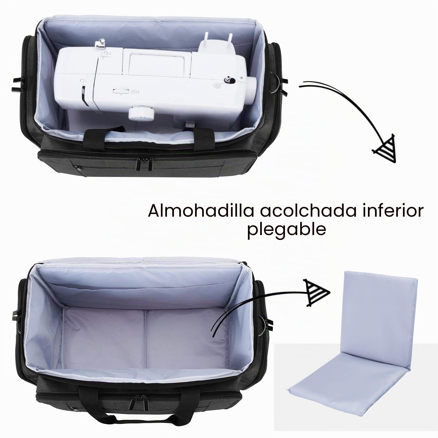 Luxja Bolsa para Máquina de Coser, Bolsa de Transporte de Máquina de Coser, Maleta para Máquina de Coser y Accesorios (Apto para la Mayoría de Las Máquinas de Coser)