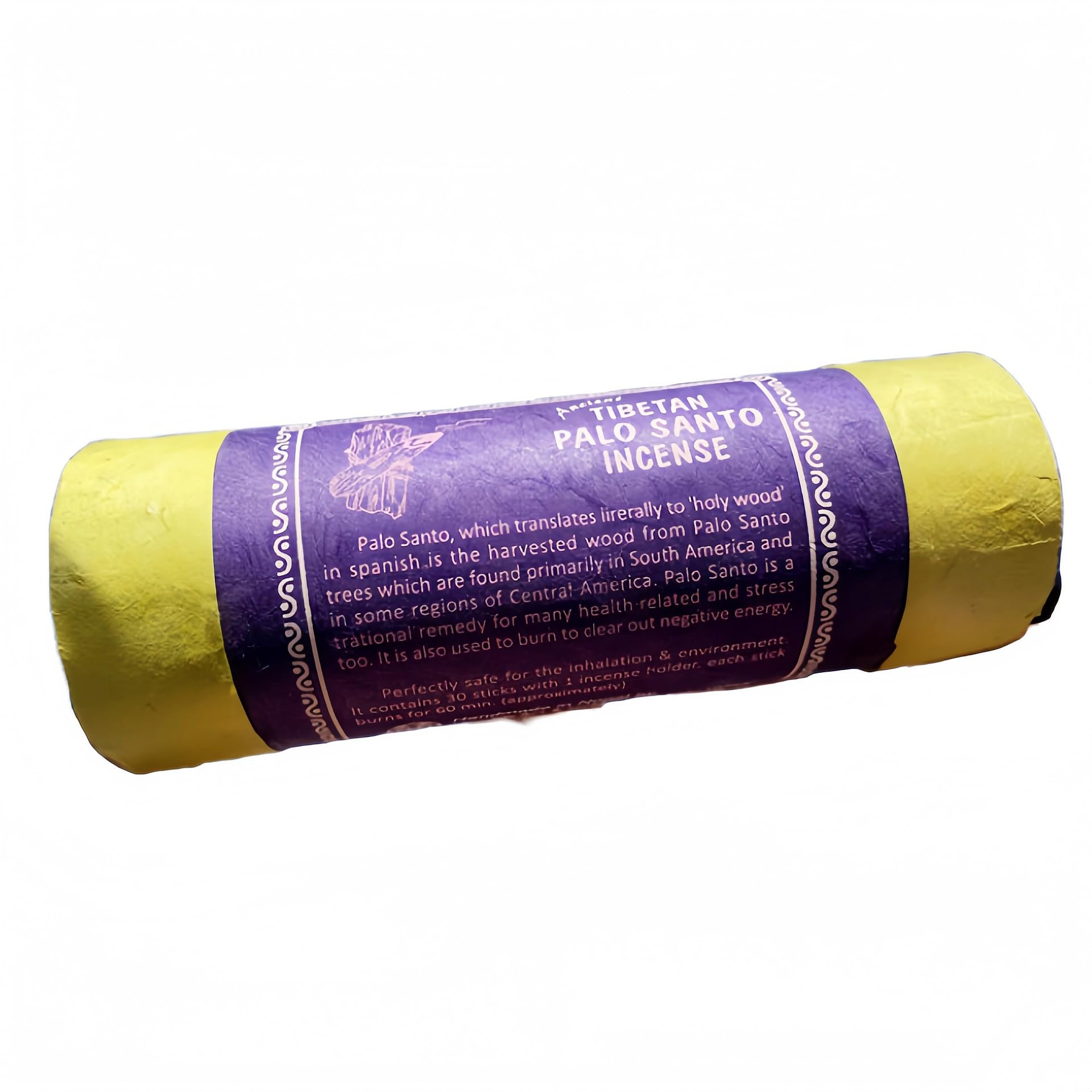 Fay Bless Handmade Tibetan Incense Sticks – 2PCS Natural Nepali Herbal Line Incense, Short Sticks (11.5cm) – Meditation, Yoga, Relaxation (Palo Santo)
