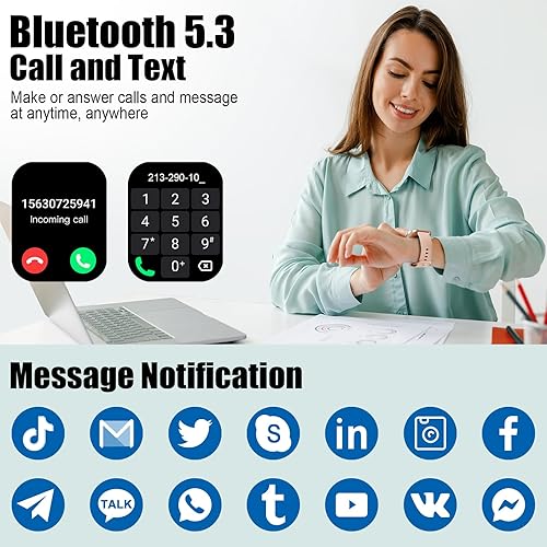 Miniatura 2 de Reloj inteligente para hombres y mujeres, 1.96 pulgadas HD Fitness Tracker Running Watch (respuestahacer llamadas), IP68 resistente al agua,