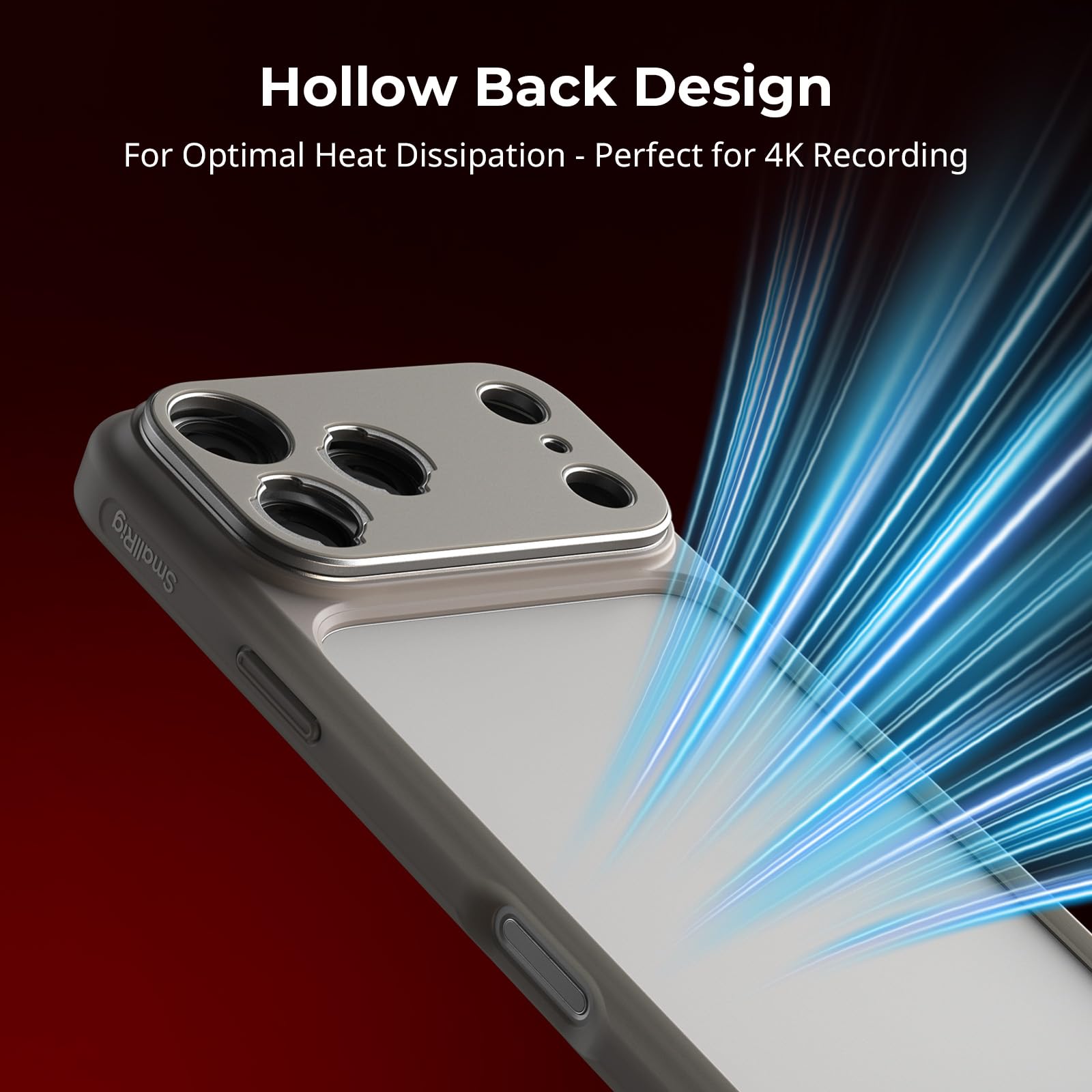 SMALLRIG FilMov Bumper-Handyhülle für iPhone 17 Pro, hohles Rückseitendesign mit Objektiv-Rückplatte, 67mm-Filteradapter für Gimbal-Stabilisatoren für Phone, für DJI für Insta360, Orange – 5792