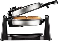 Chefman 180° Flip Belgian Waffle Maker - Non-Stick Deep Pocket Plates, Adjustable Timer, Mess-Free Drip Tray, Vertical Storage