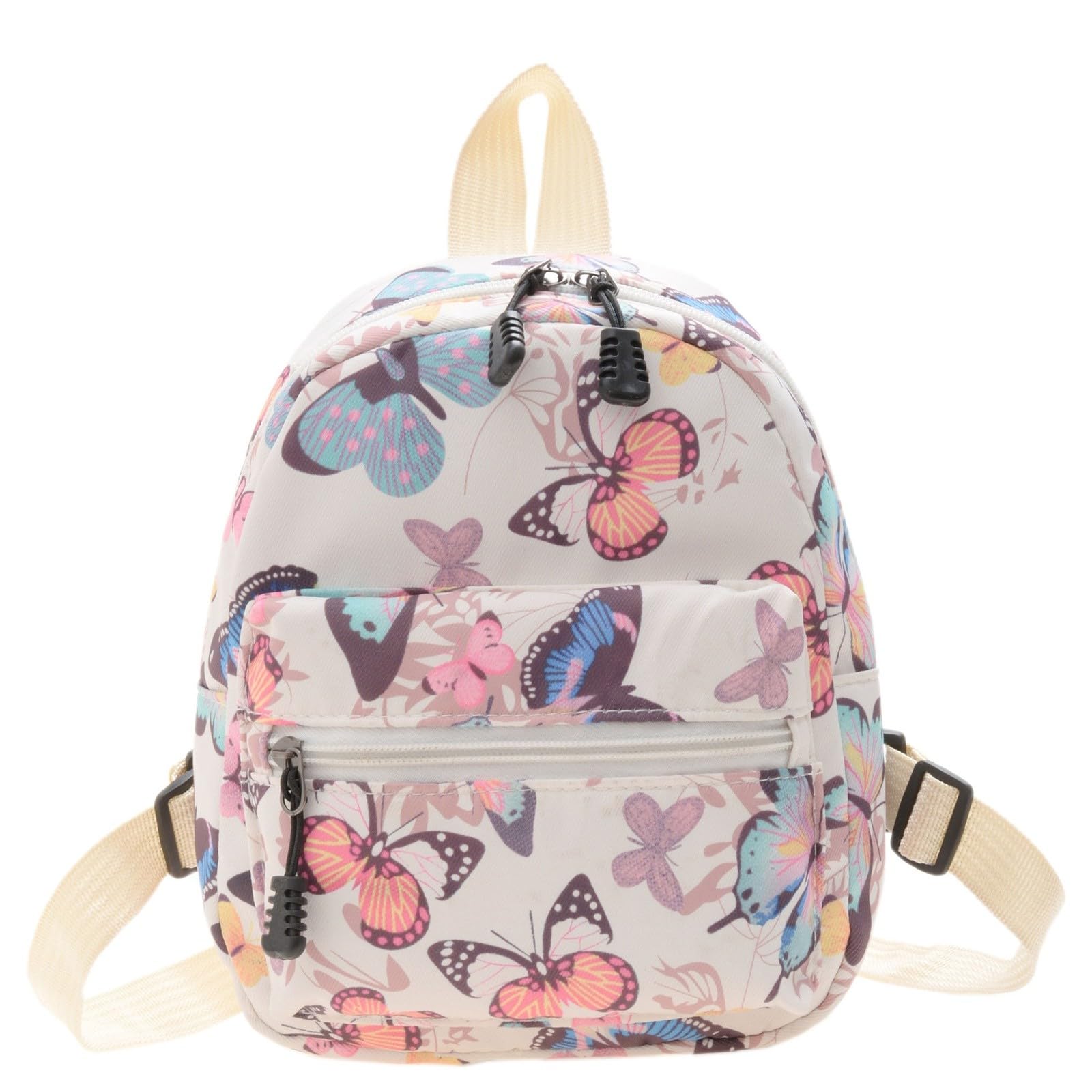 Generic Cute Backpack Bag Large Capacity Nylon Waterproof Lightweight Bookbags Casual Laptop Daypack Work College Travel-Colorful Butterfly
