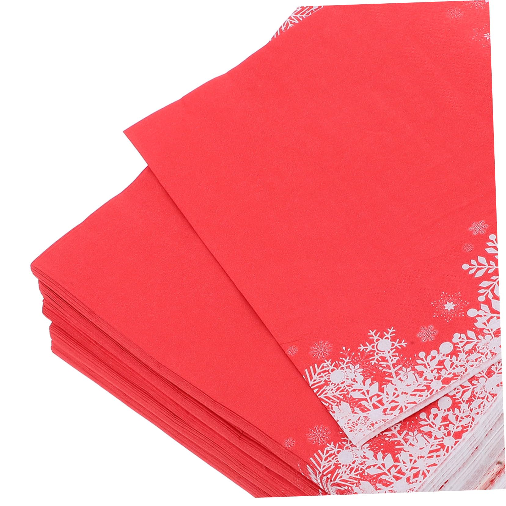 100 piezas Servilletas Desechables de Papel con de Rojos y para Fiesta Navideña Absorbentes y Decorativas para Mesa de de Invierno