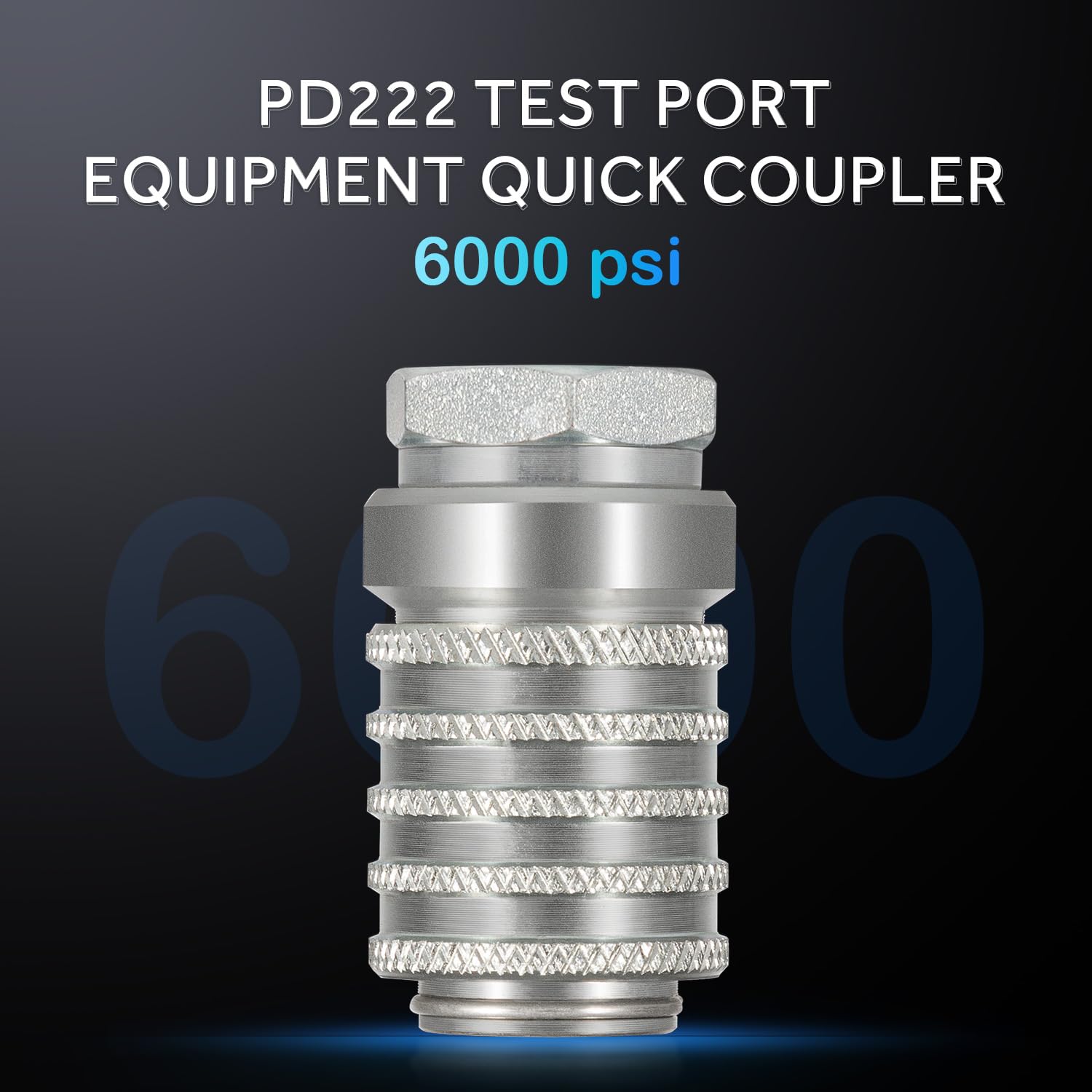 Stalowy port testowy PD serii PD222 i sprzęt diagnostyczny szybkozłączka z żeńskim gwintem do rury, rozmiar korpusu 1/8" - rozmiar gwintu NPTF, długość 4,2 cm