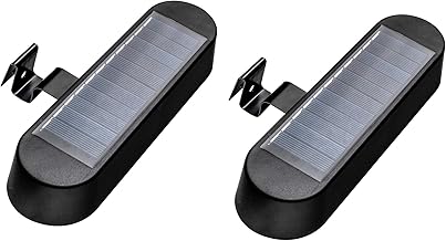 2 Stück Dachrinnenleuchten Solar mit 8 LED Wegeleuchte Hofbeleuchtung Dachrinnenleuchte