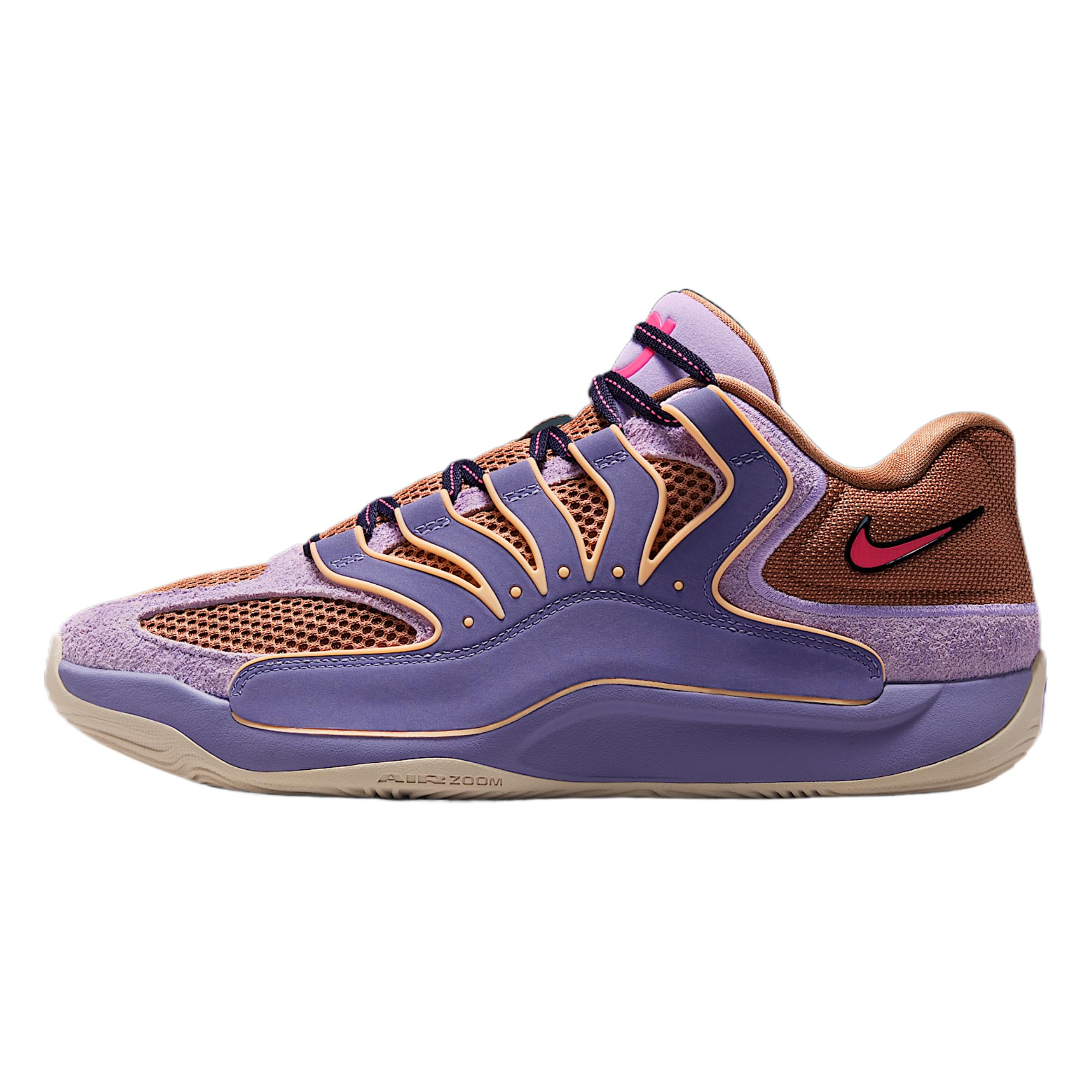 KD18 B.A.D Basketball Shoes (Washed Purple/Lilac/Hemp/Fire Pink) Size 10
