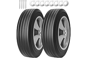 Premium 8" x 2" Run-Flat Solid Rubber Tires